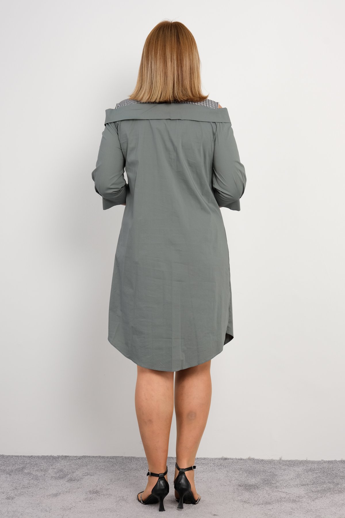 Day Dresses Medium-Petrol Green