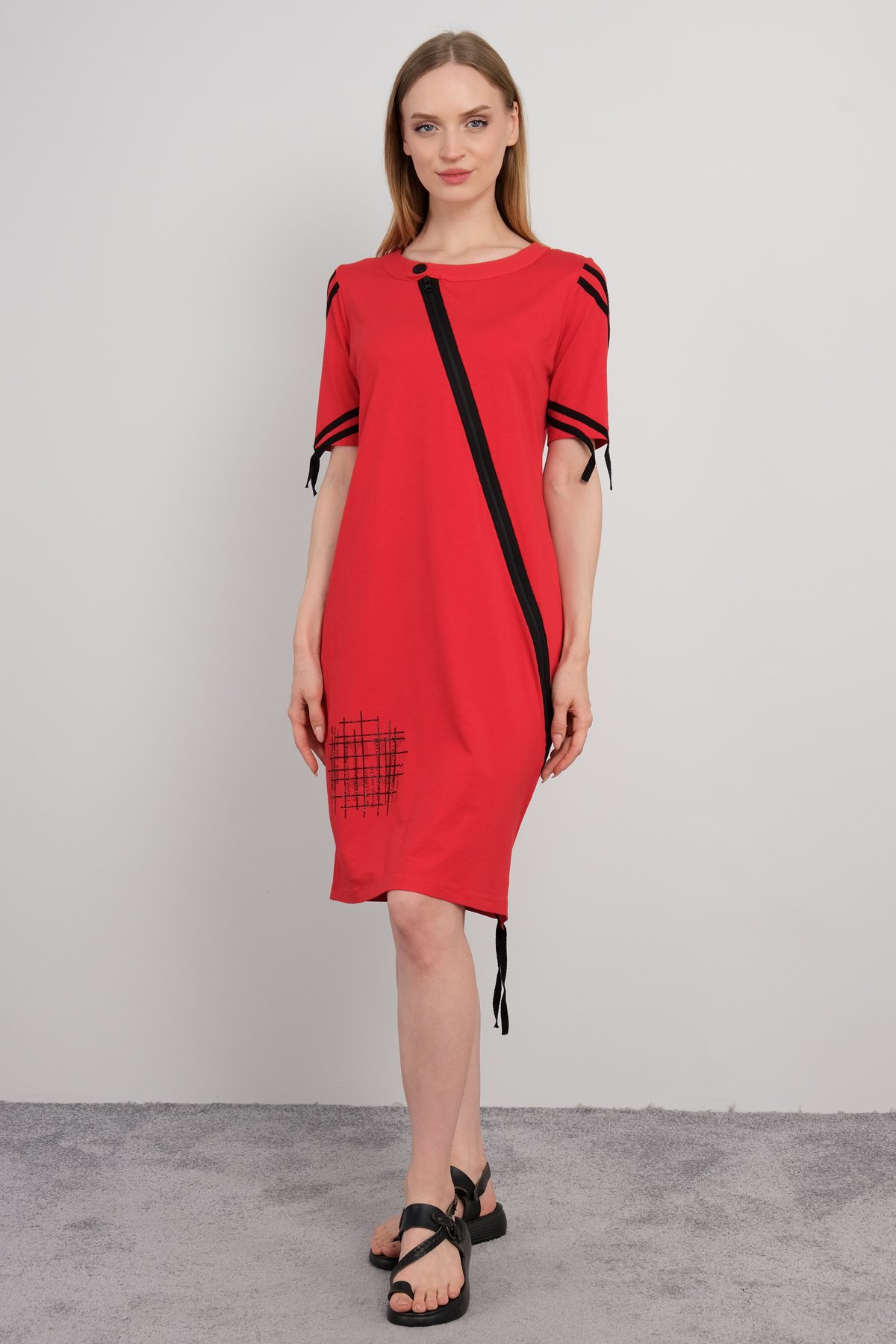 Casual Dresses-Red