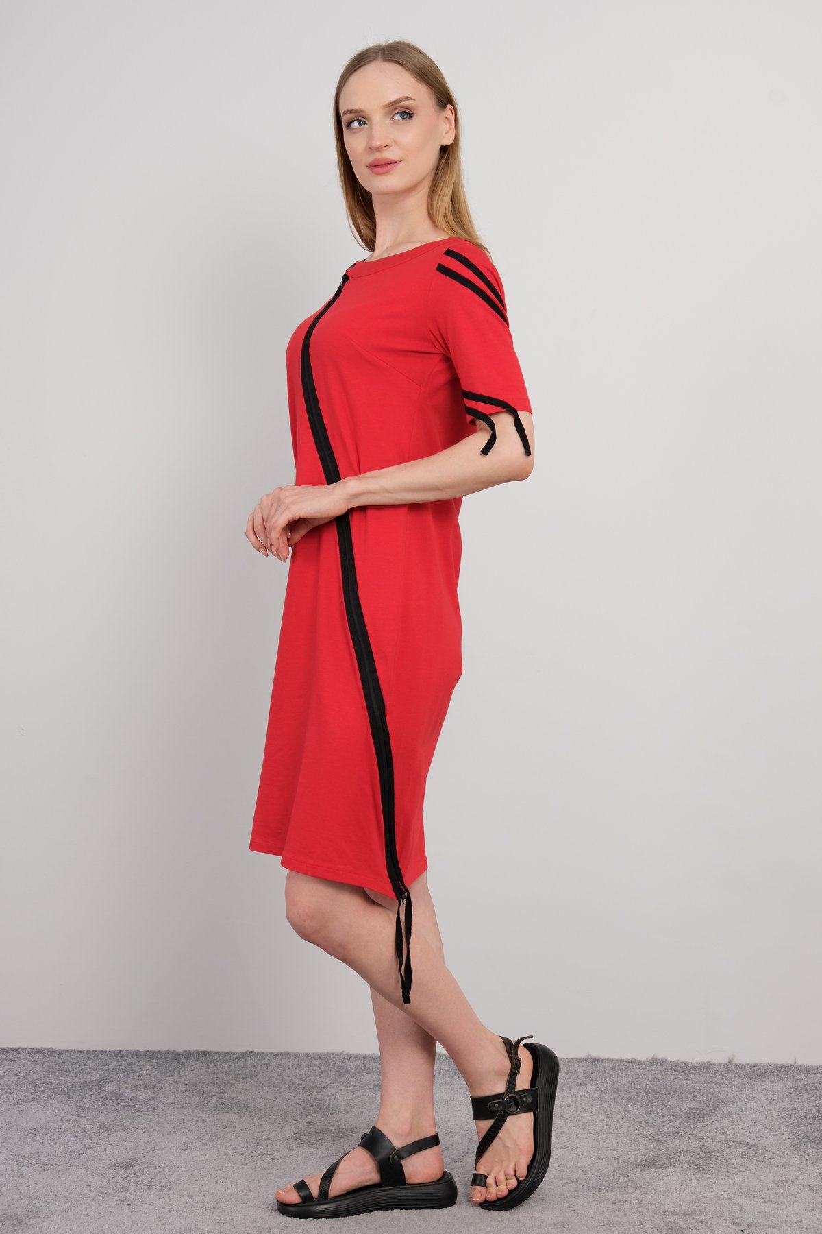 Casual Dresses-Red