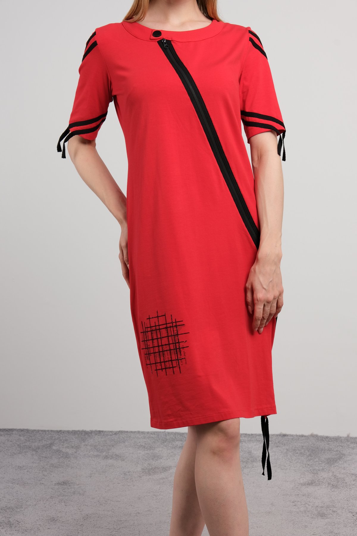 Casual Dresses-Red