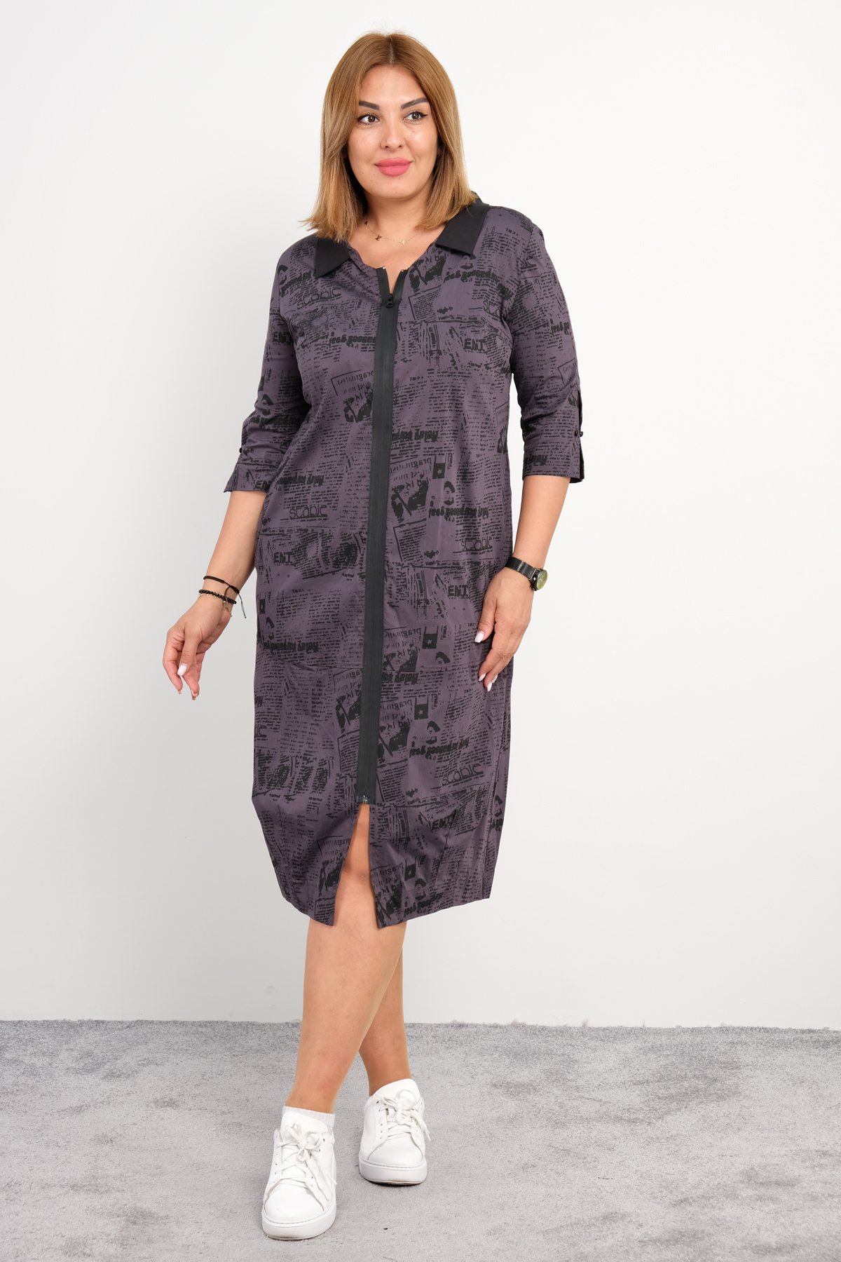 Casual Long Dresses-Grey