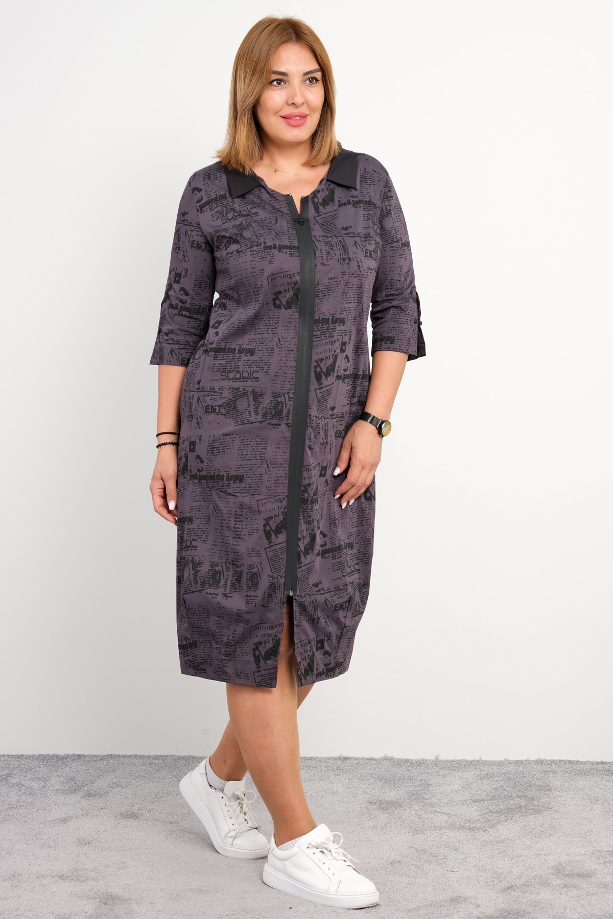 Casual Long Dresses-Grey