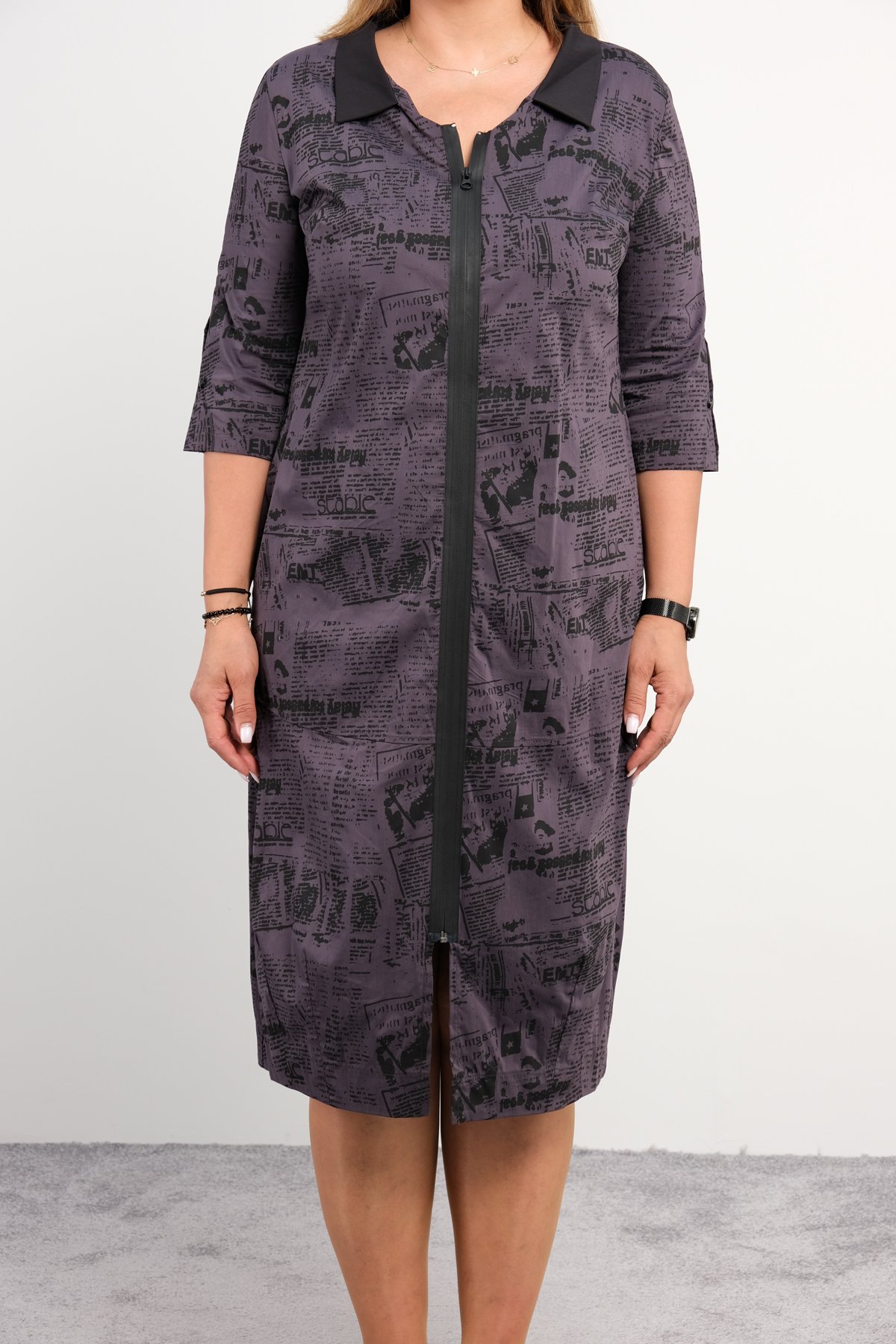 Casual Long Dresses-Grey