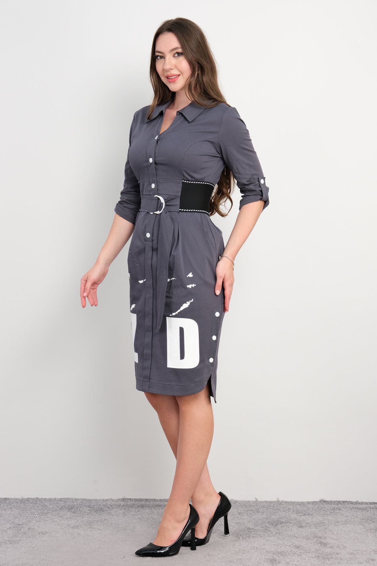 Casual Dresses-Grey