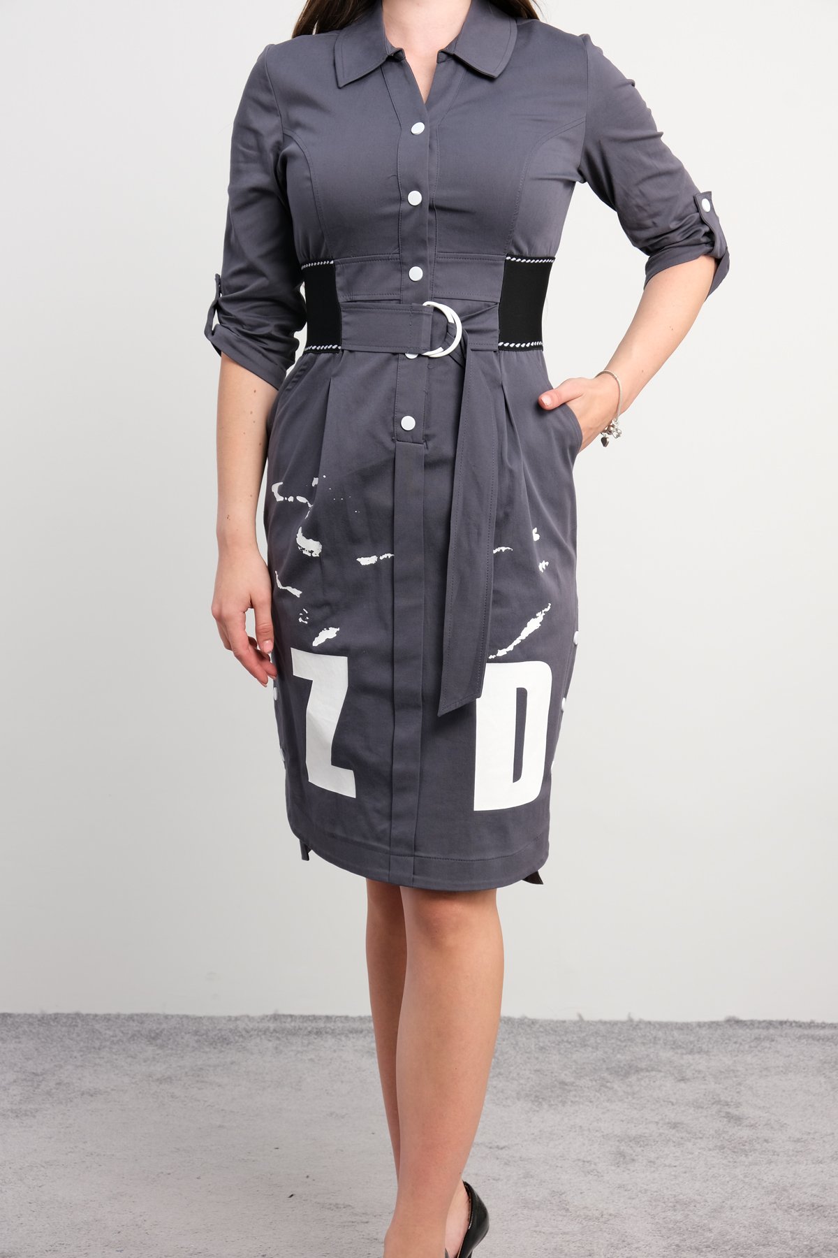 Casual Dresses-Grey