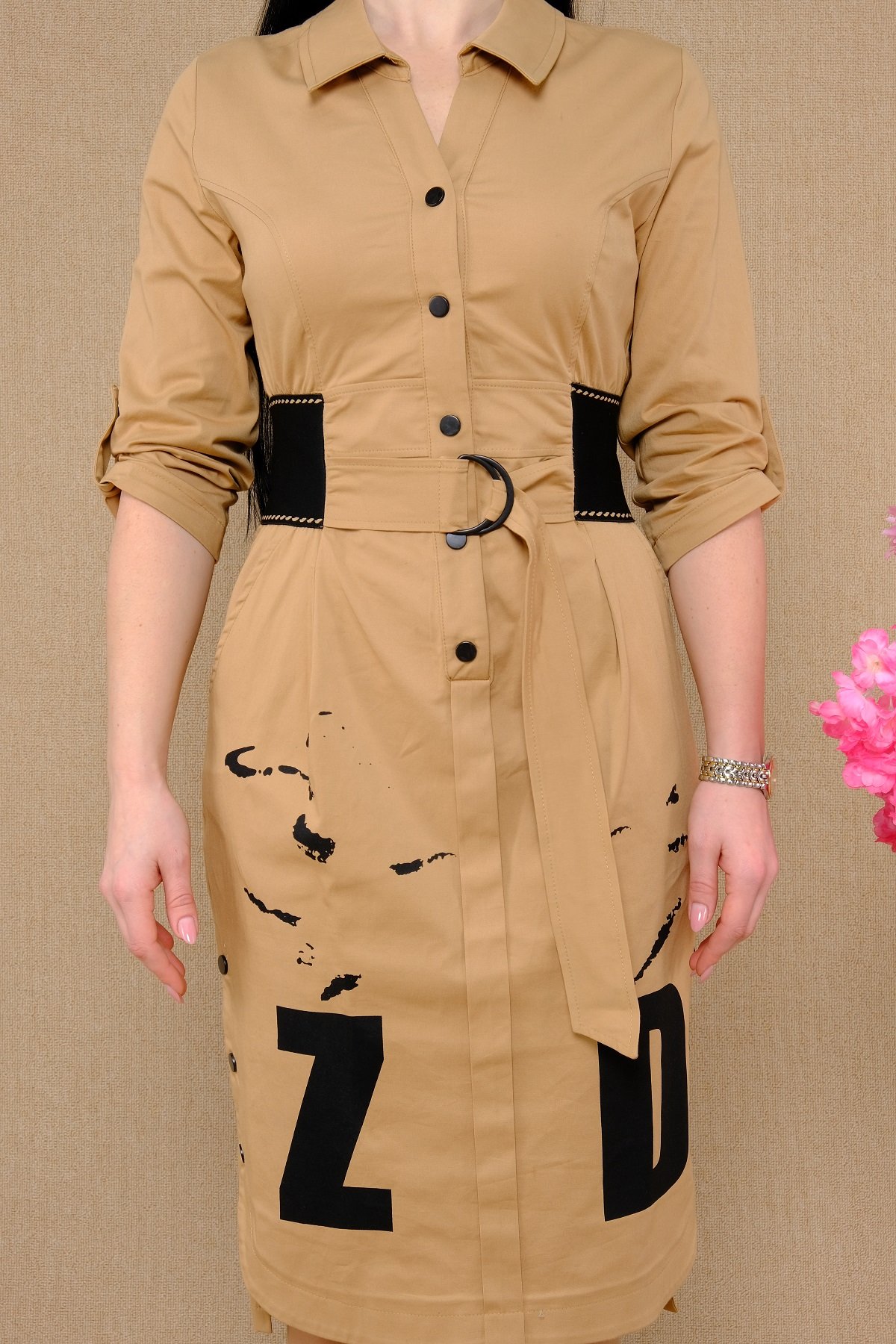 Casual Dresses-Mink