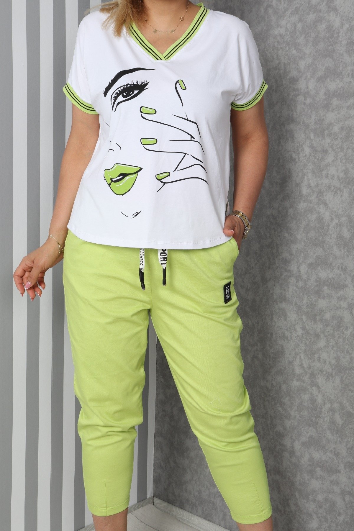 Two-Piece Suit-Neon Green