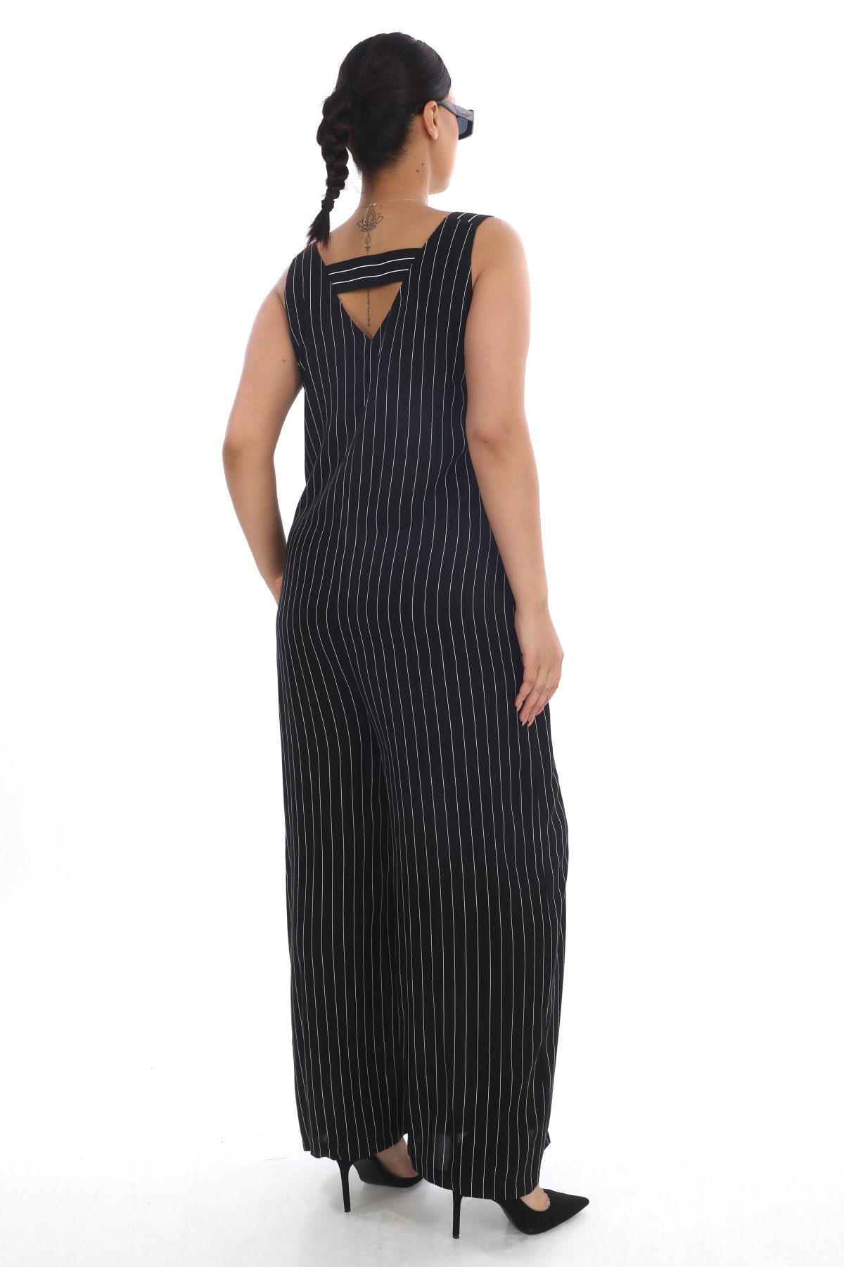 Plus Size Sports Jumpsuit-Black