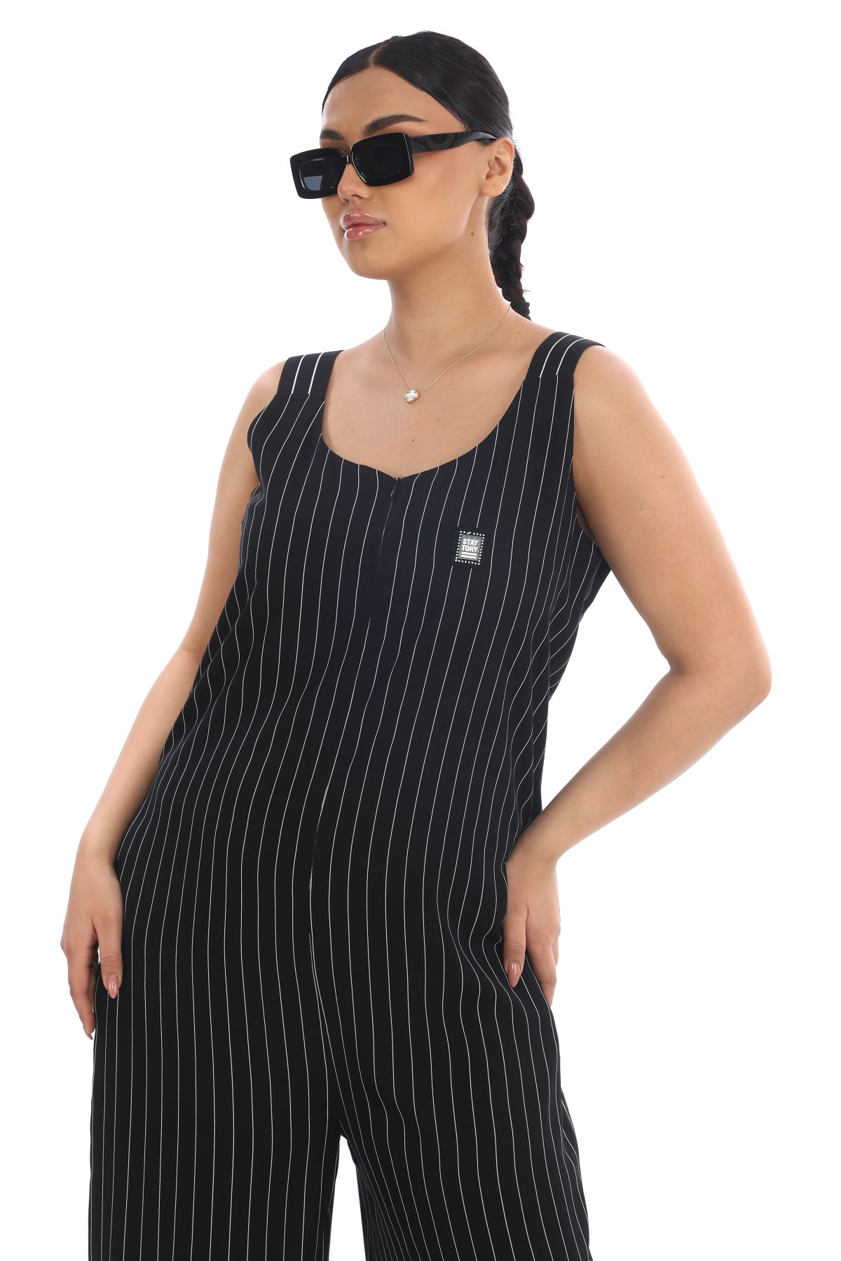 Plus Size Sports Jumpsuit-Black