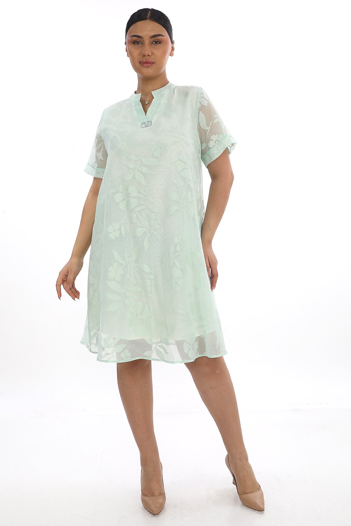Plus Size Dress-Green