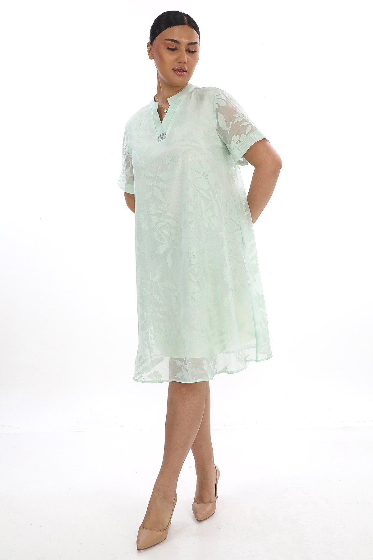 Plus Size Dress-Green