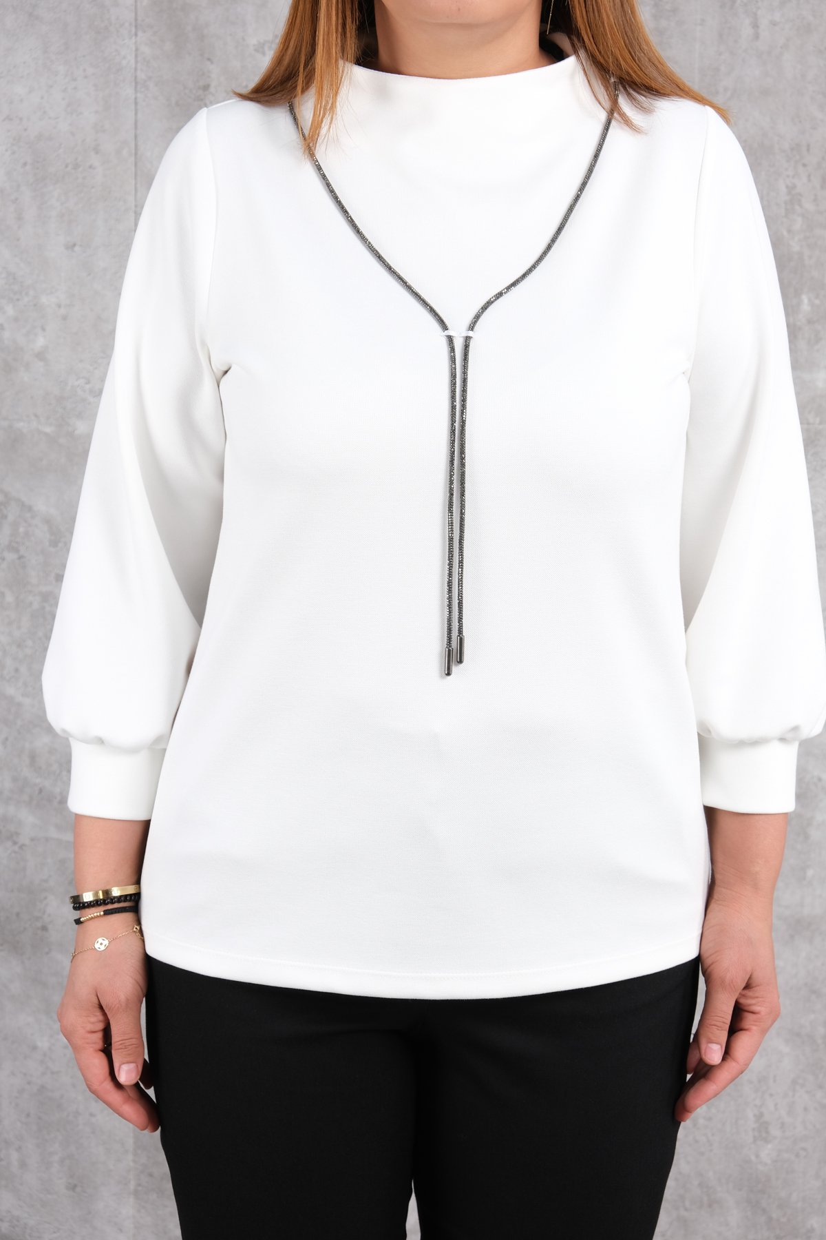 Plus Size Blouse-White