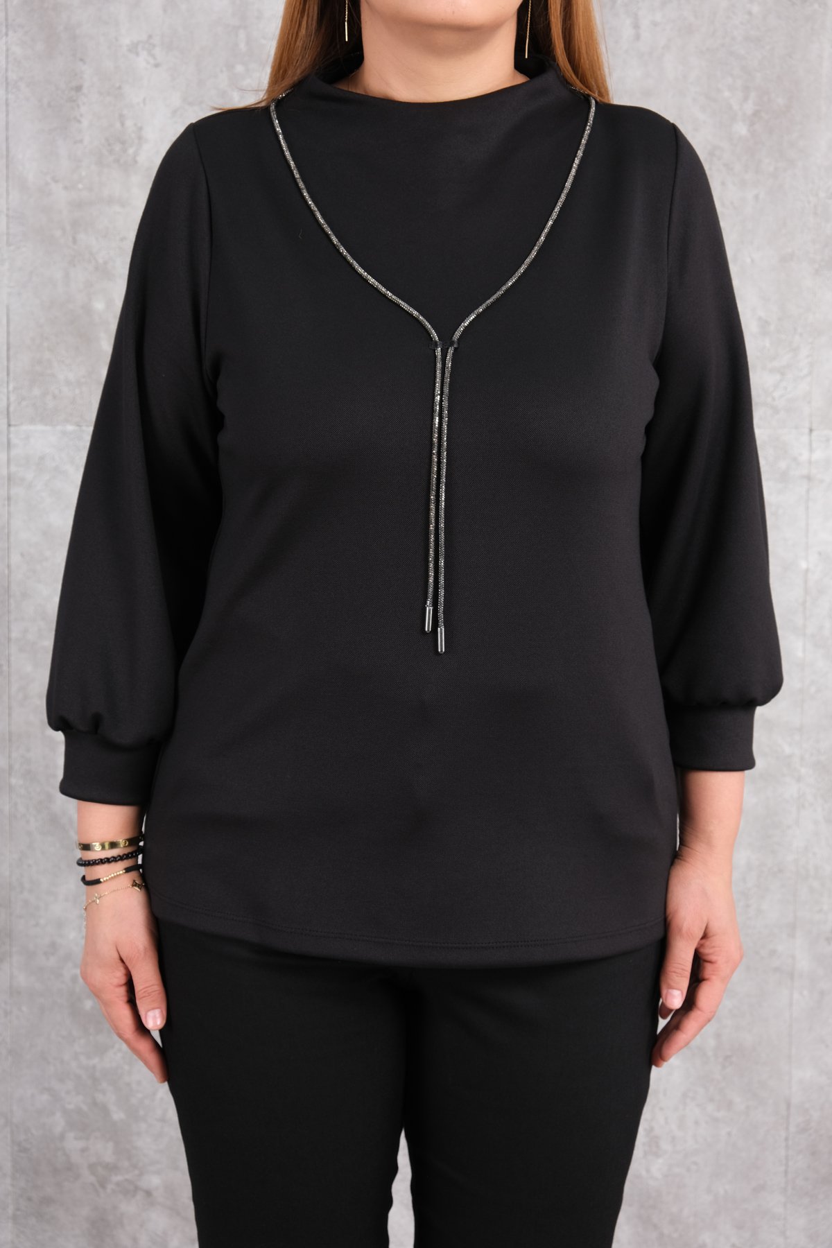 Plus Size Blouse-Black
