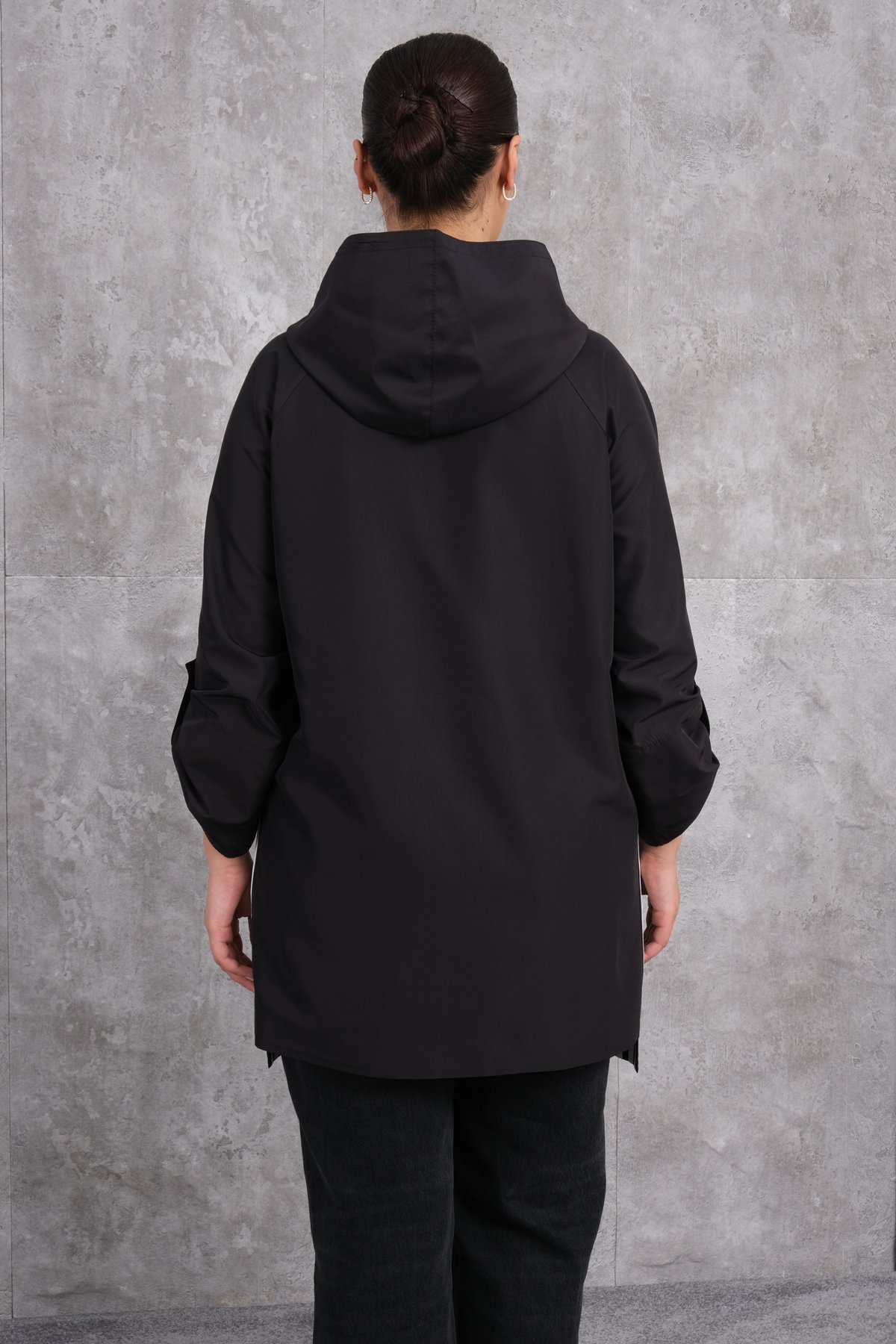 Plus Size Long Sport Jacket-White