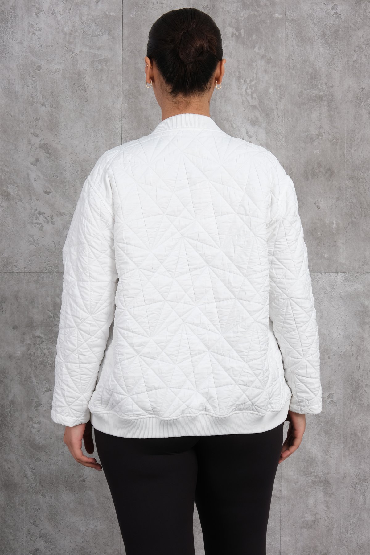 Plus Size Short Sport Jacket-White