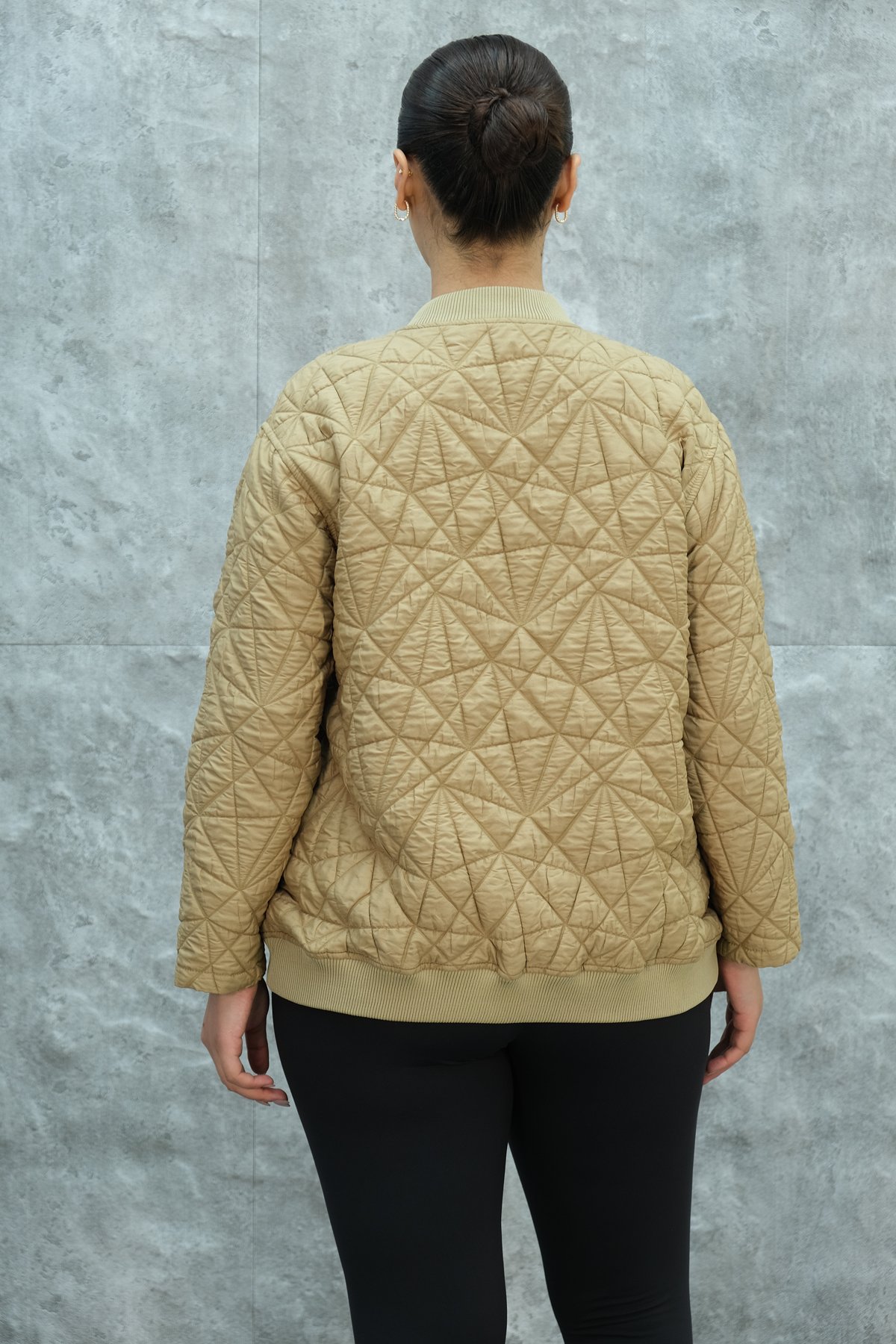 Plus Size Short Sport Jacket-Mustard