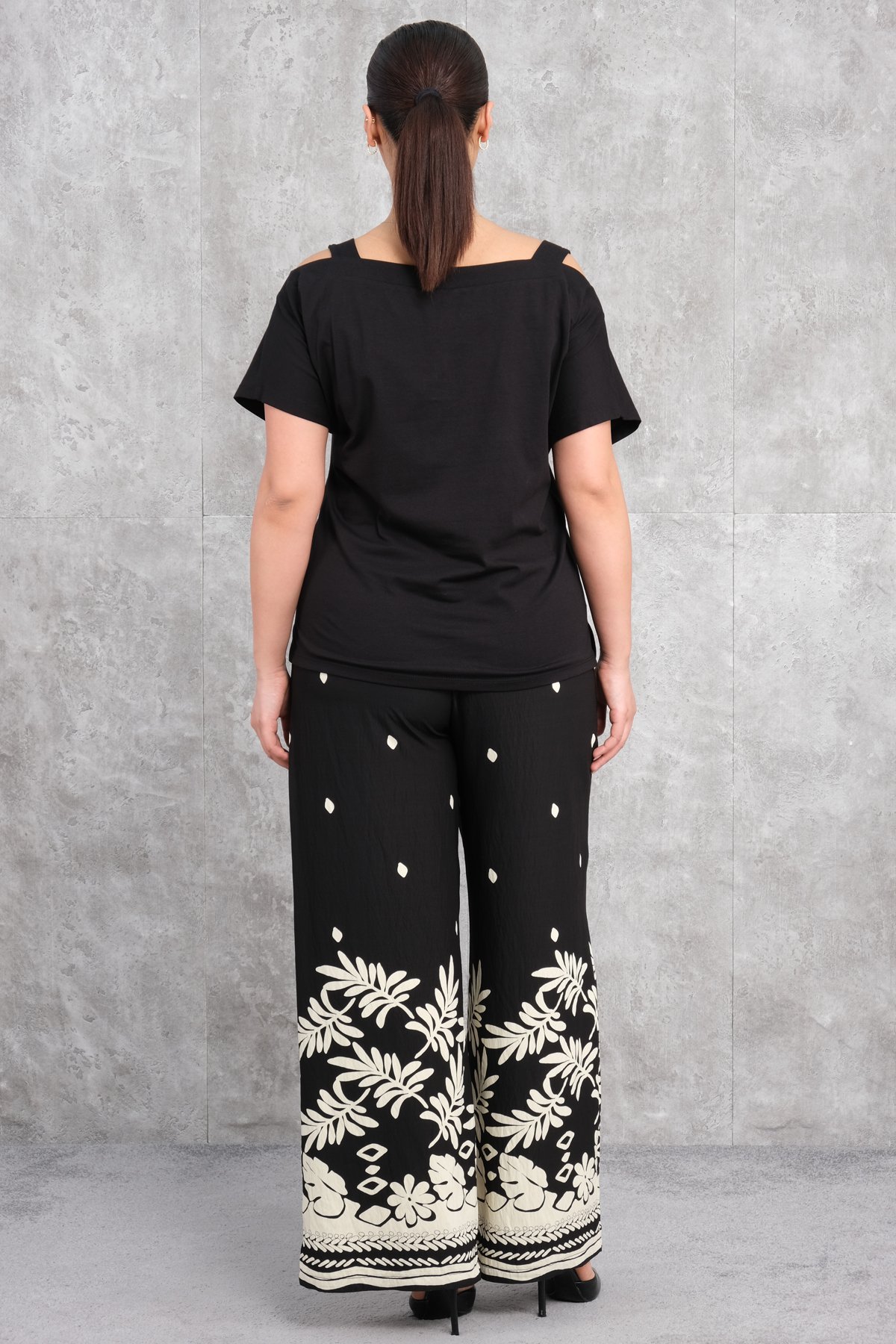 Plus Size Two-Piece Set-Black