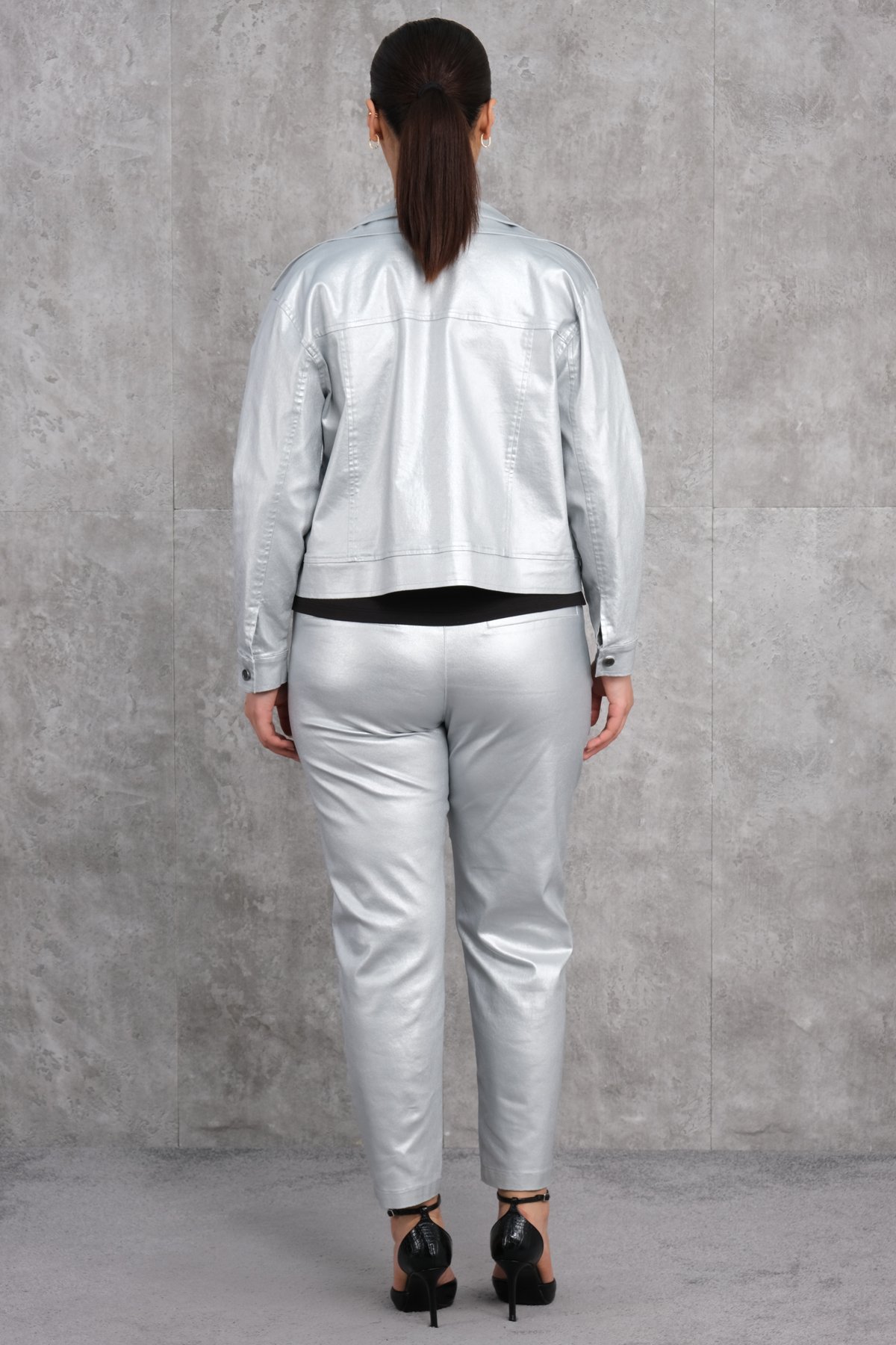 Plus Size Three-Piece Set-Grey