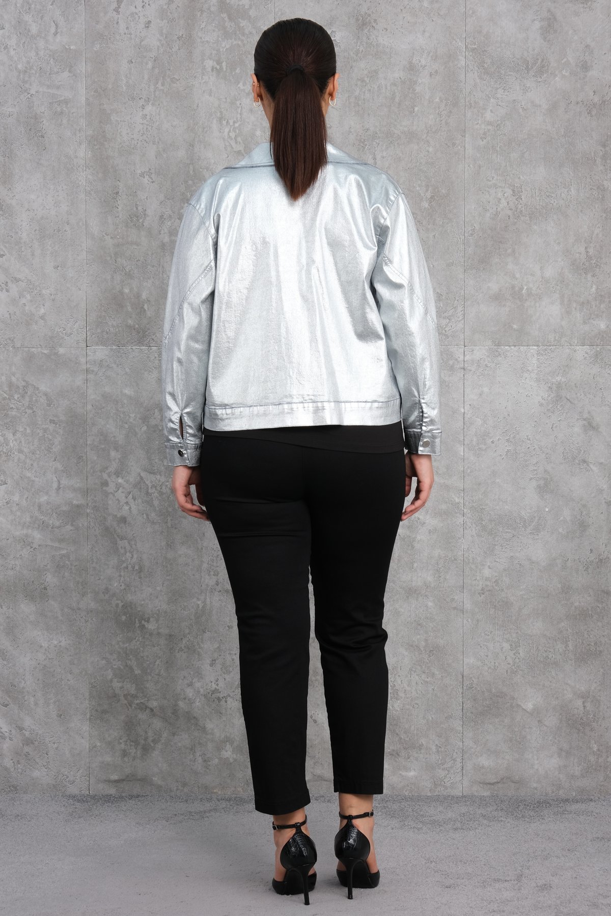 Plus Size Three-Piece Set-Grey