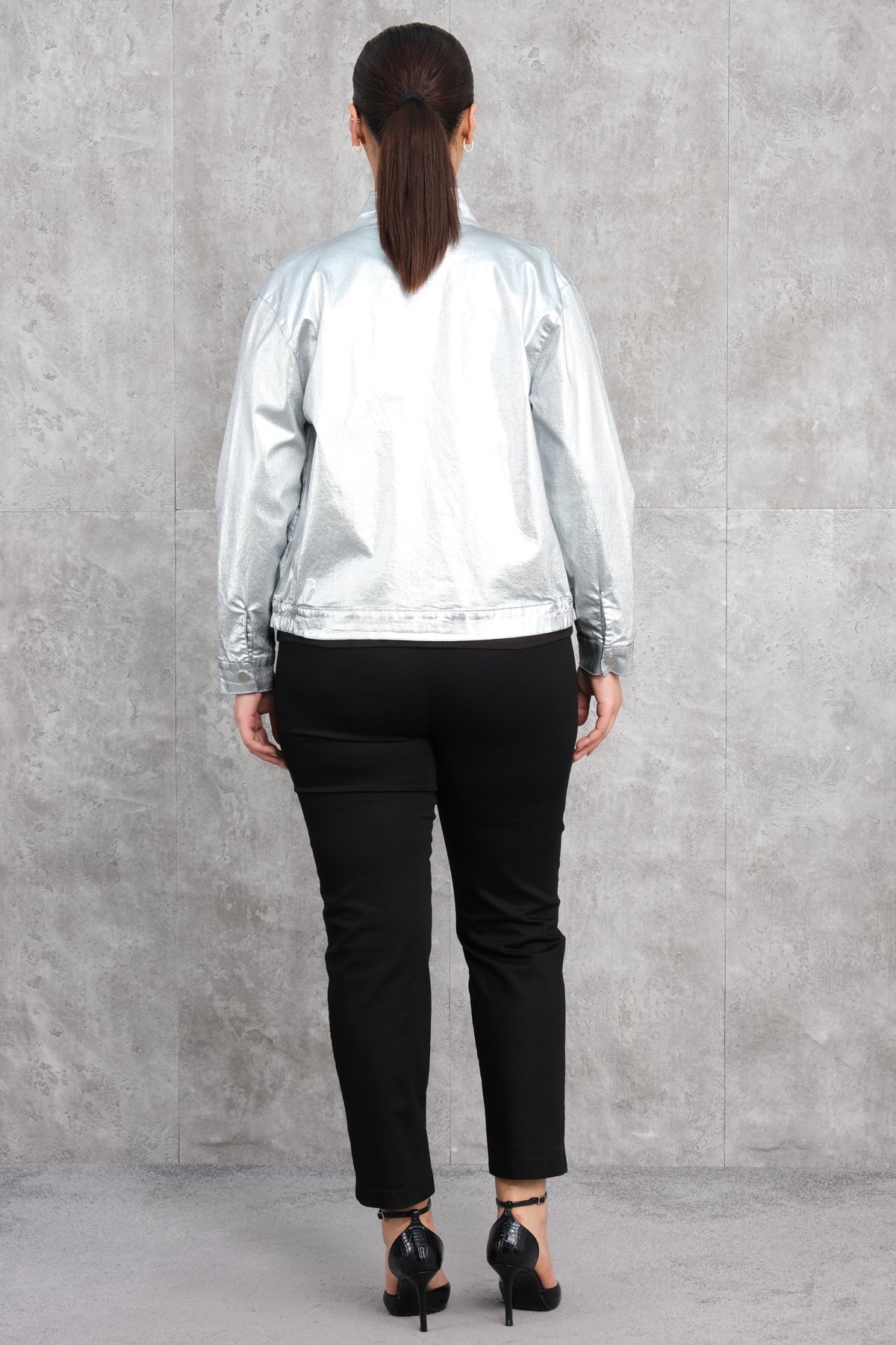 Plus Size Three-Piece Set-Grey