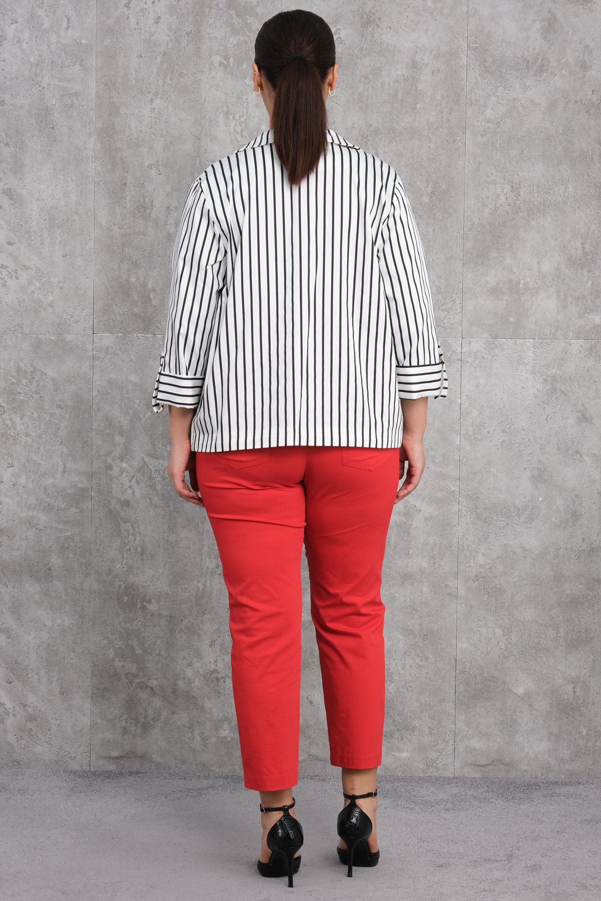 Plus Size Three-Piece Set-Red