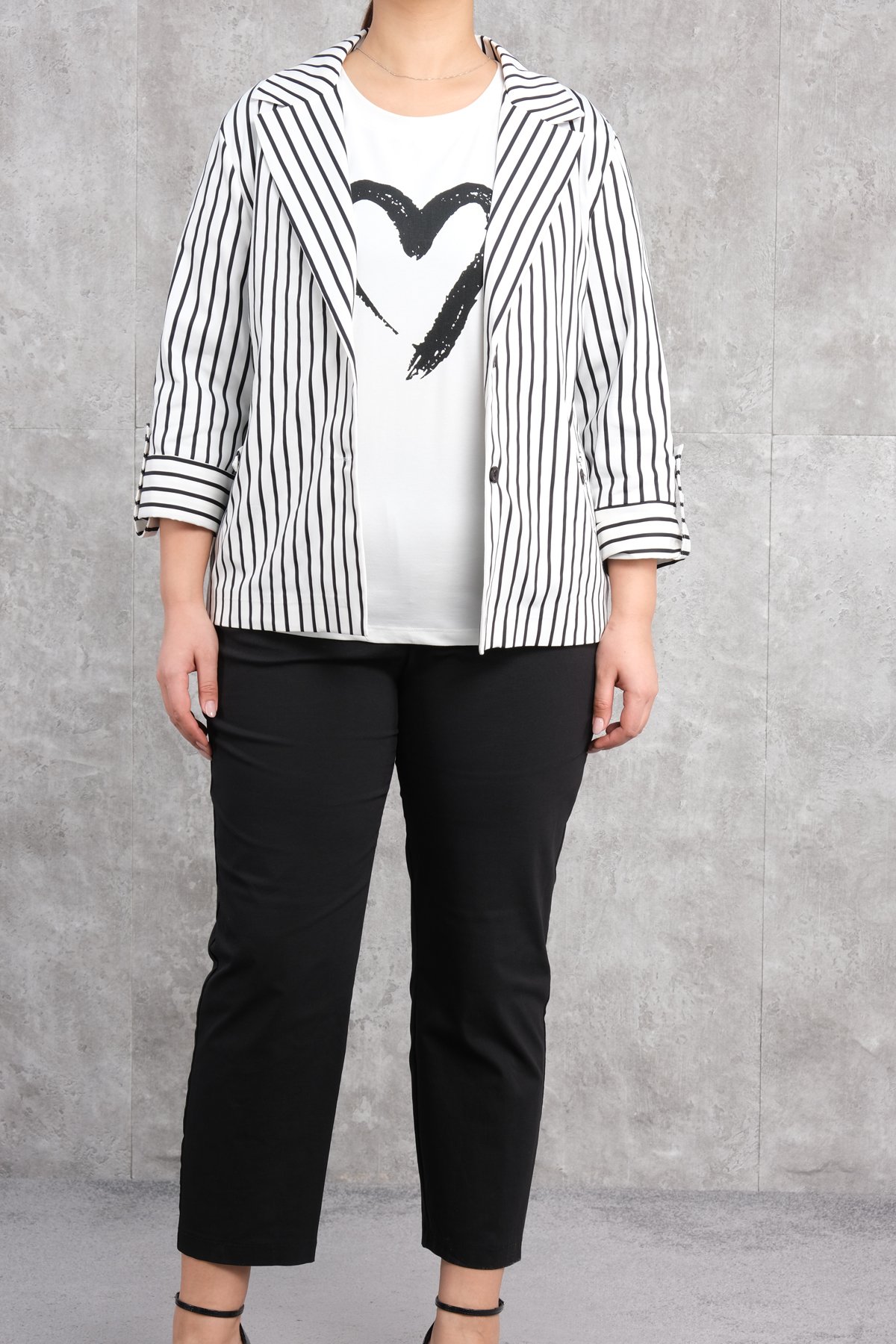 Plus Size Three-Piece Set-Black