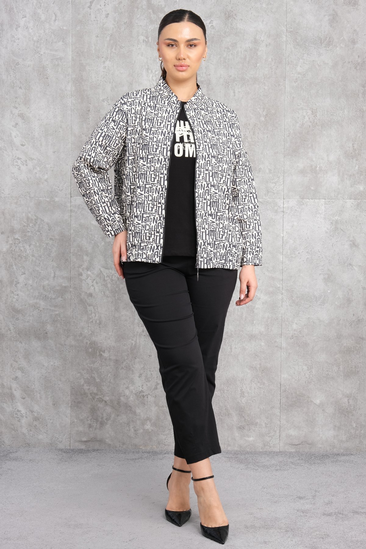 Plus Size Three-Piece Set-Black