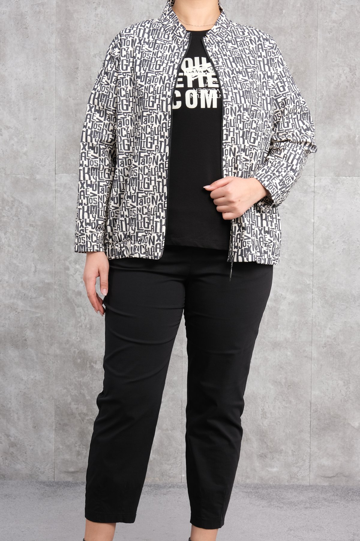 Plus Size Three-Piece Set-Black