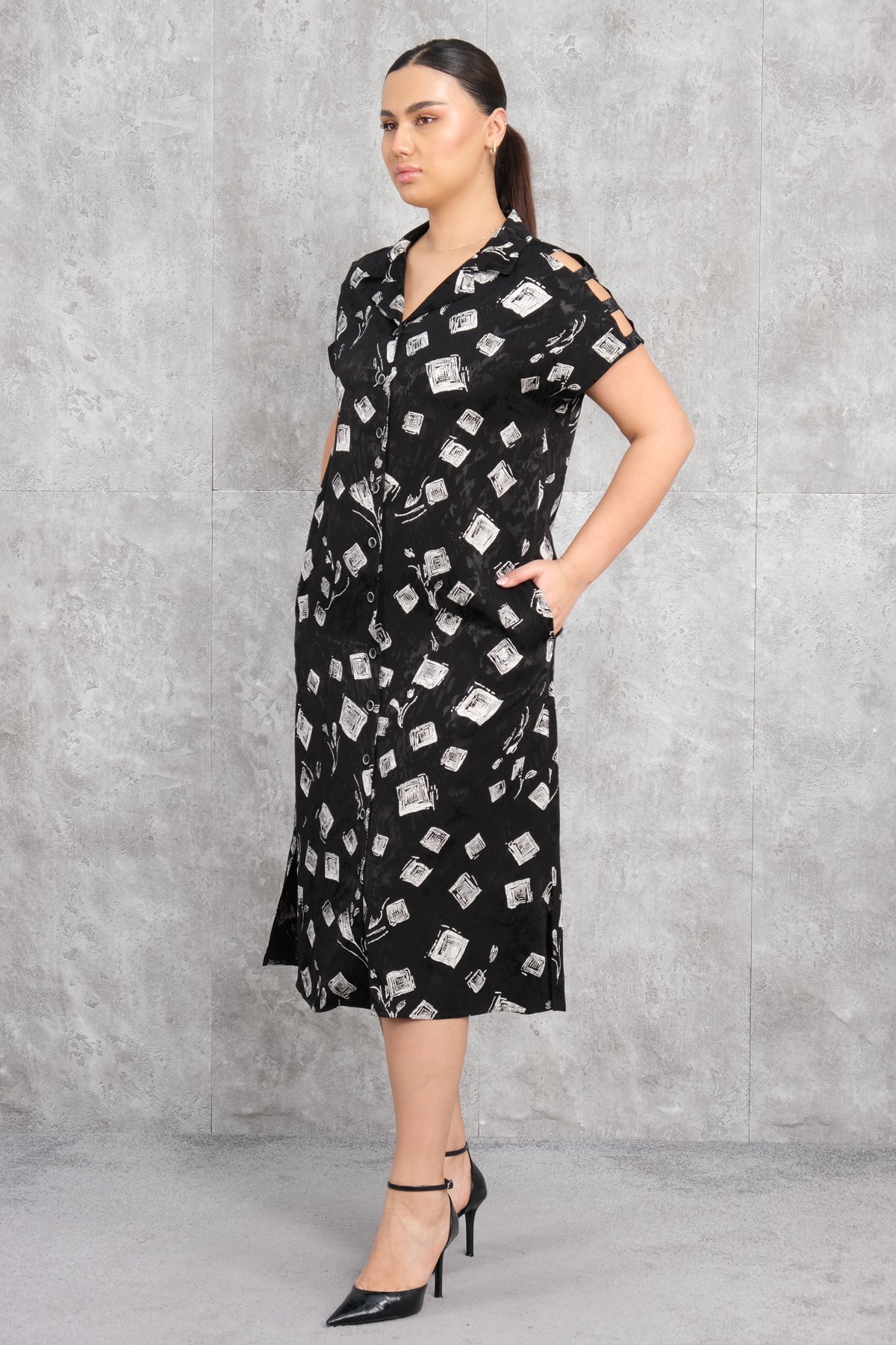 Plus Size Dress-Black