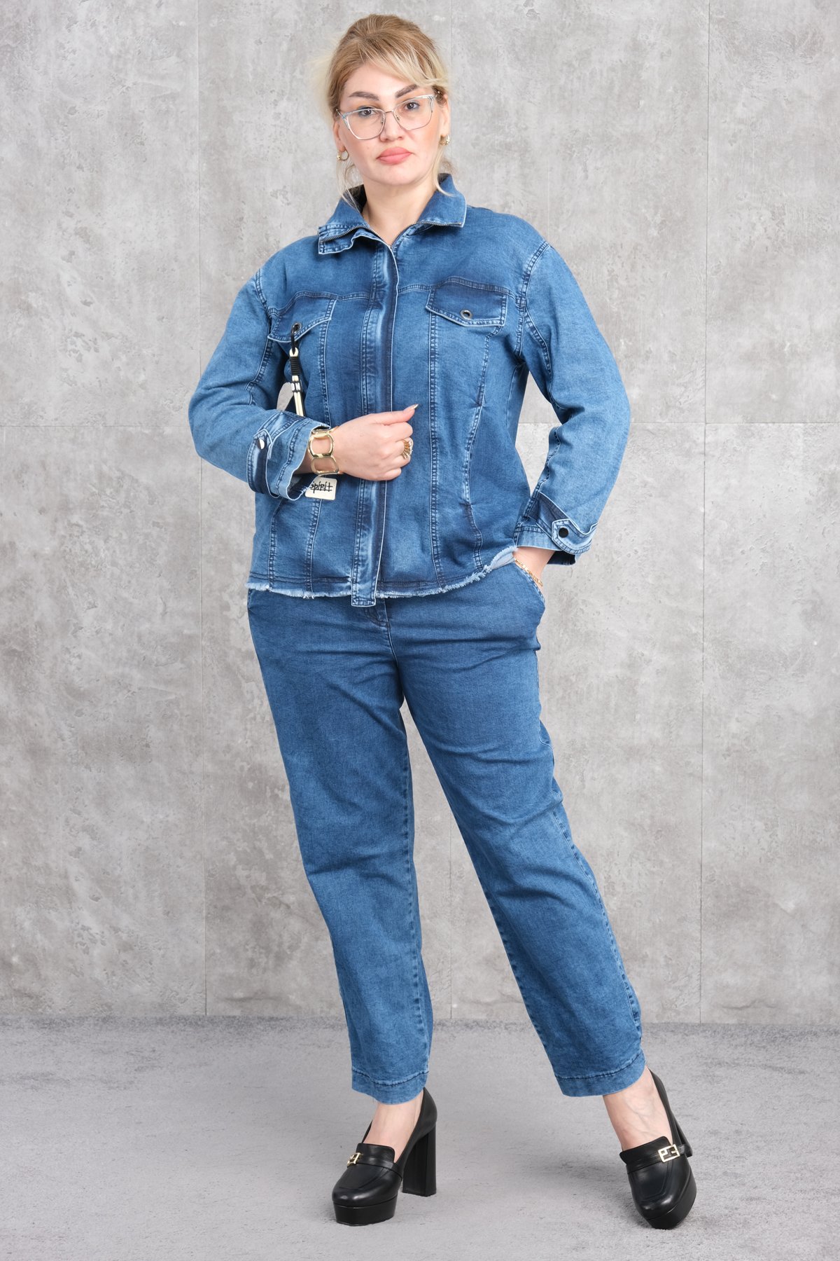 Womens Two-Piece Sports Set-Blue