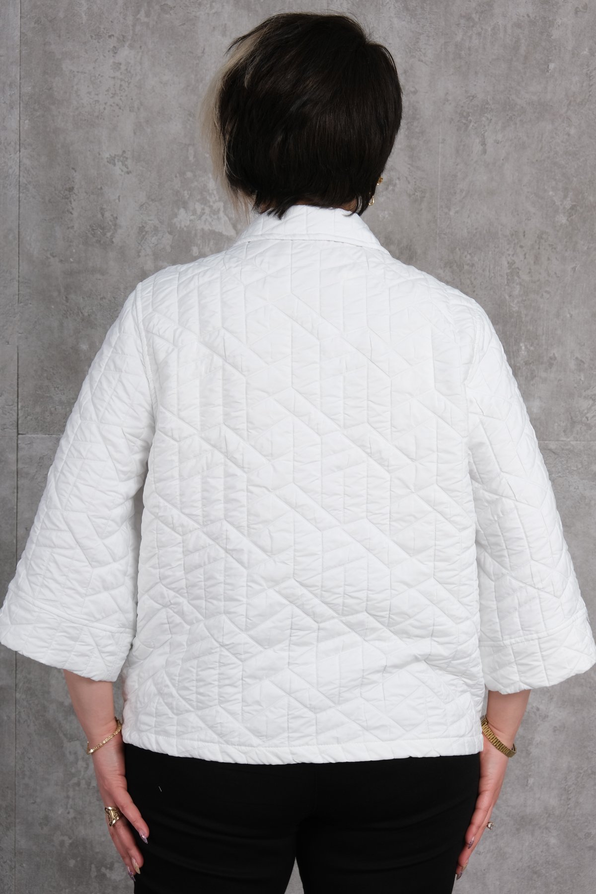 Plus Size Short Sport Jacket-White