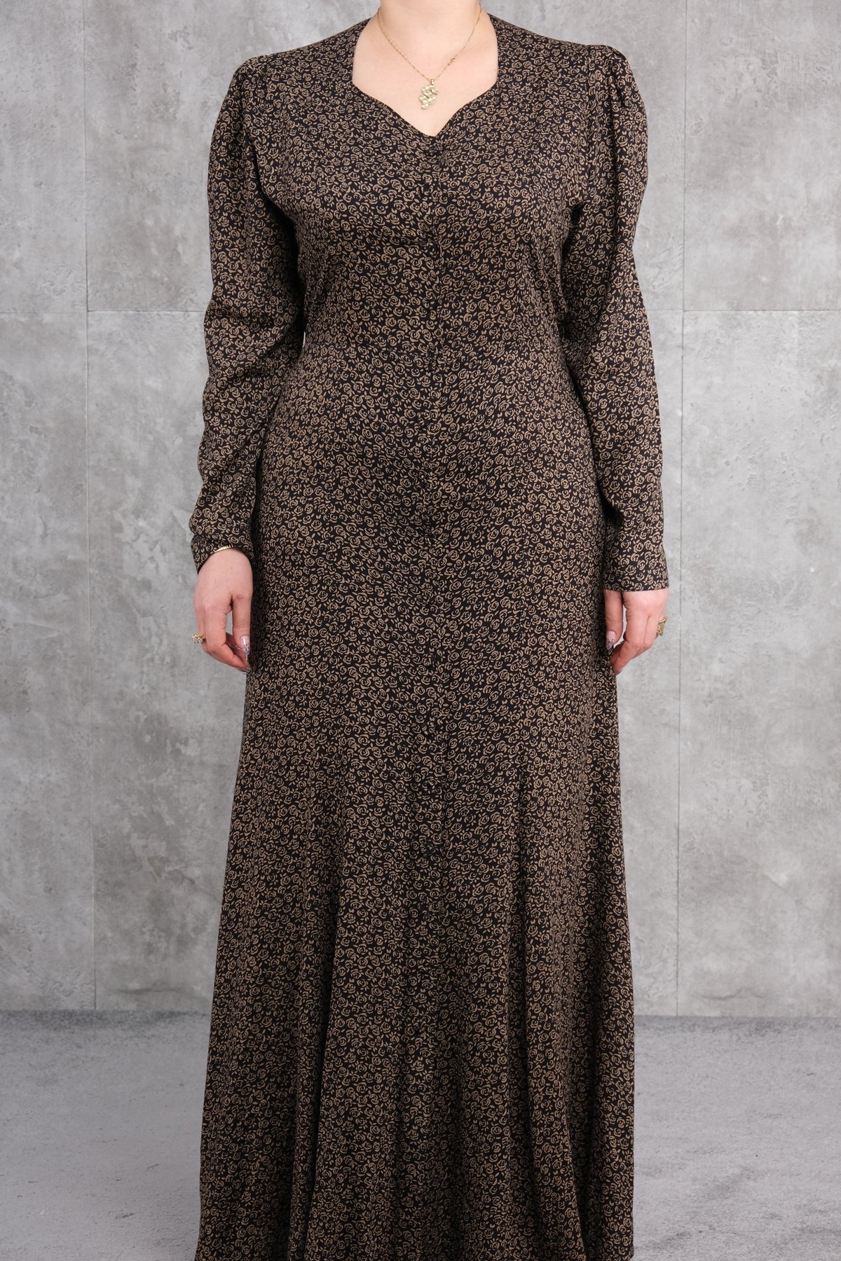 Платье больших размеров-Бежевый