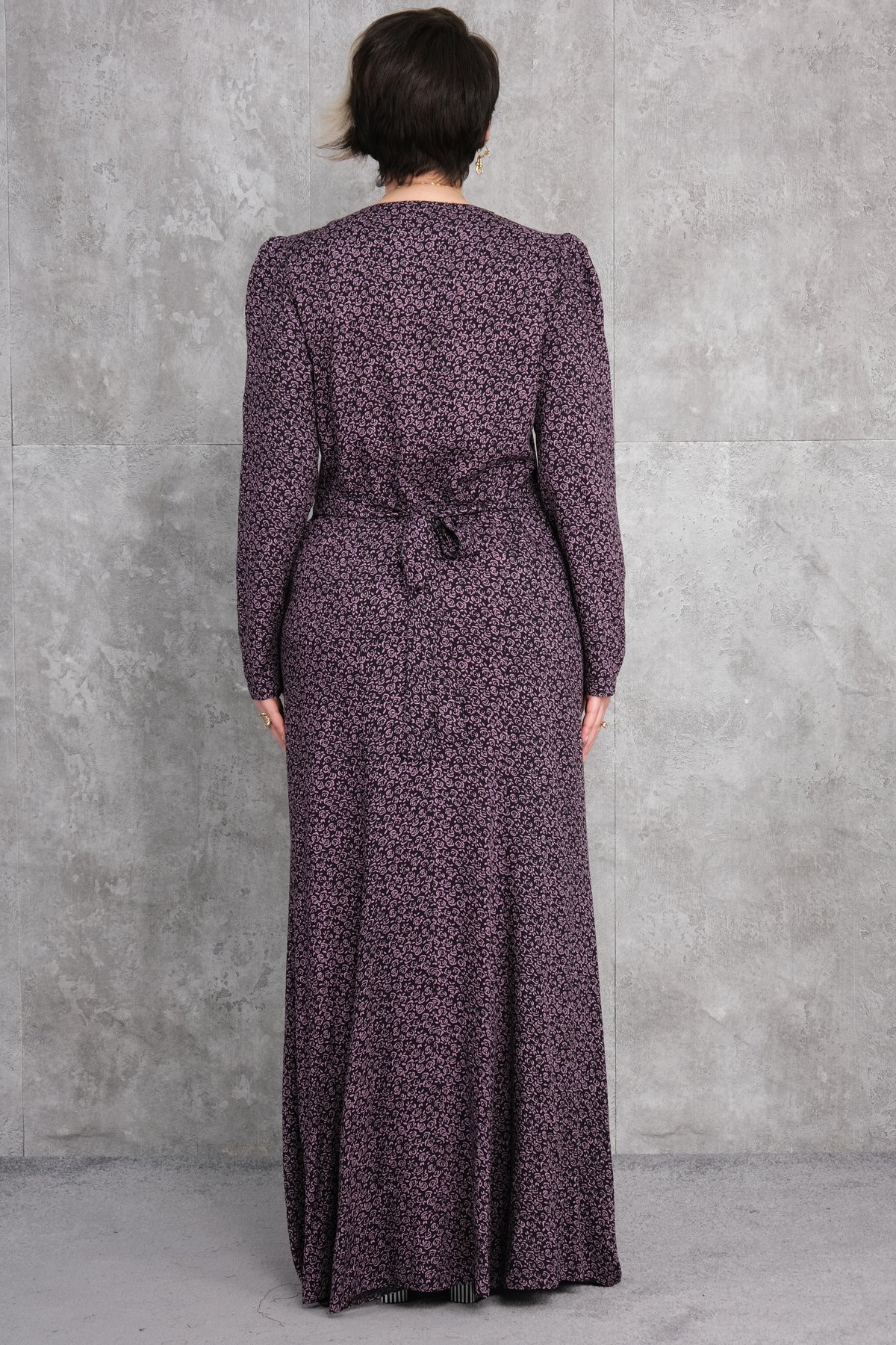 Plus Size Long Dress-Lilac