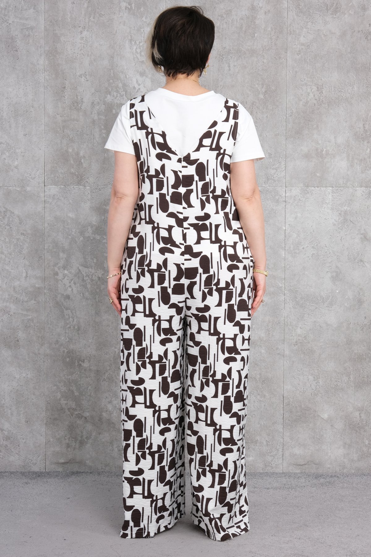 فستان مقاس كبير-البني