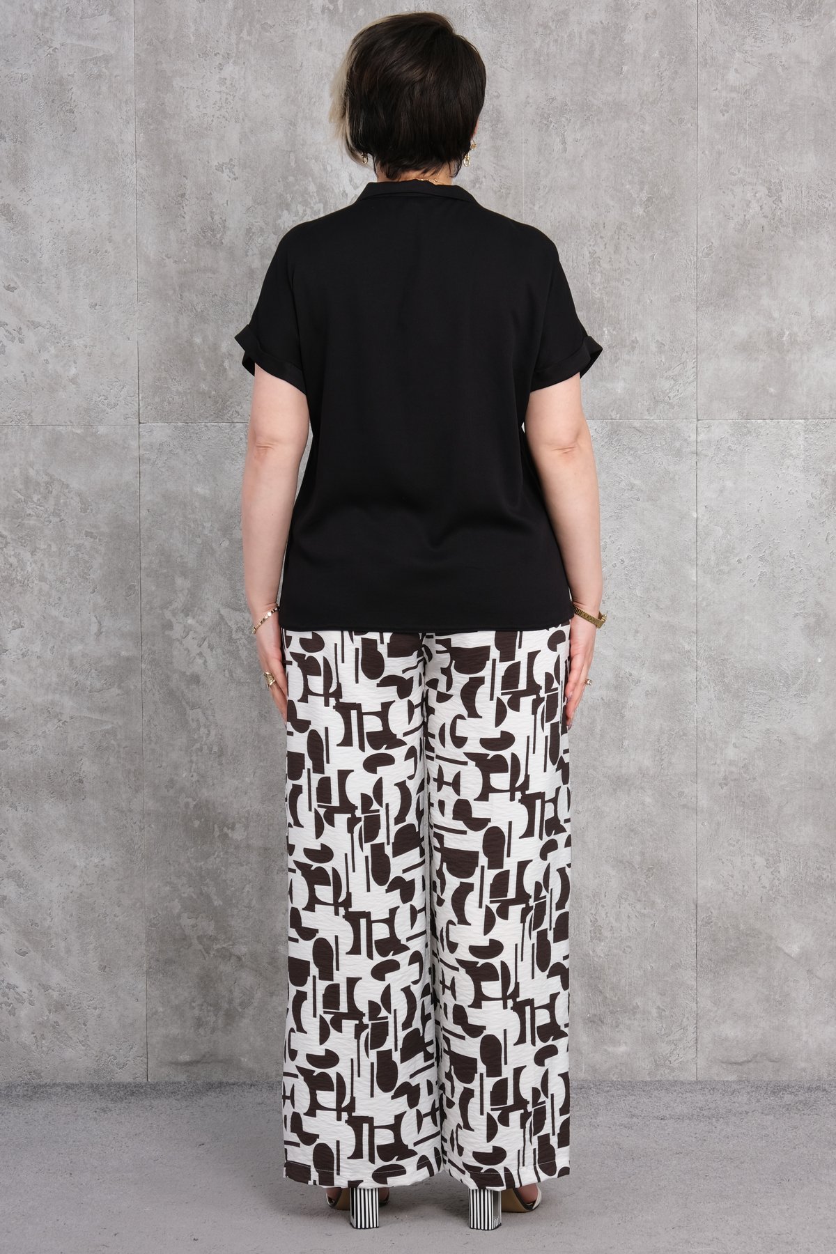 Plus Size Two-Piece Set-Brown