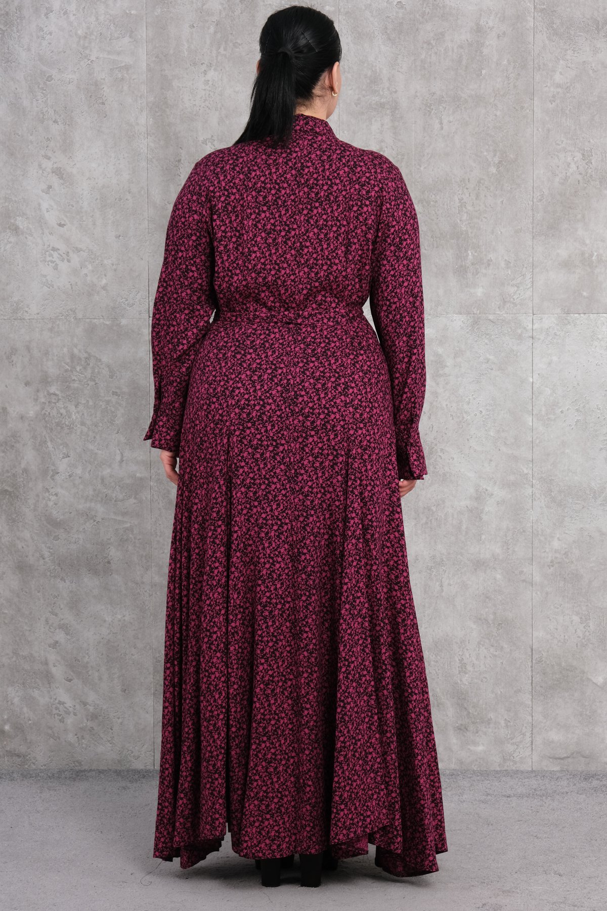 Длинное платье больших размеров-Фиолетовый