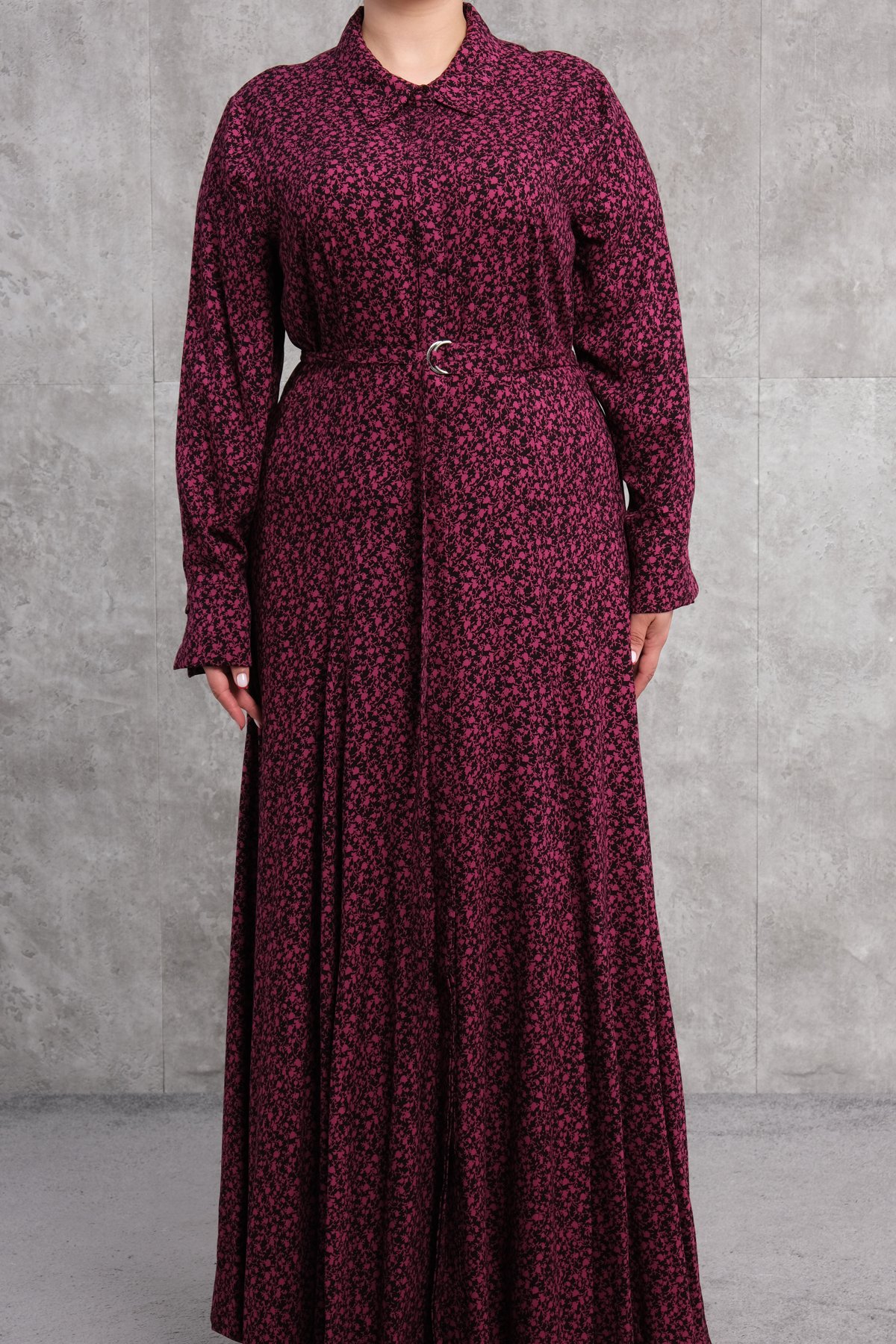 Длинное платье больших размеров-Фиолетовый