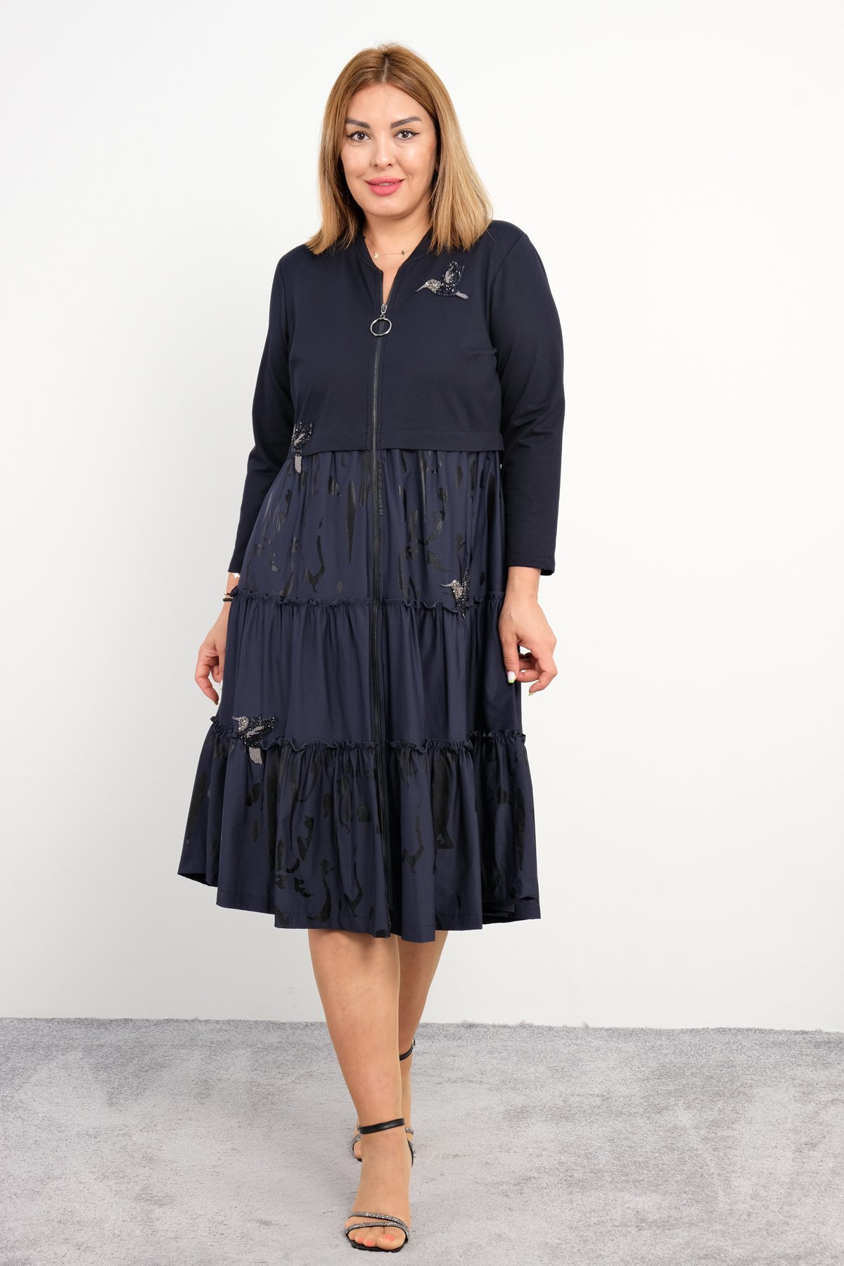 Casual Dresses-Dark Blue