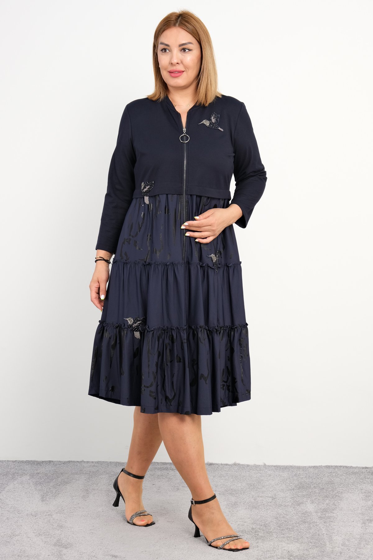 Casual Dresses-Dark Blue