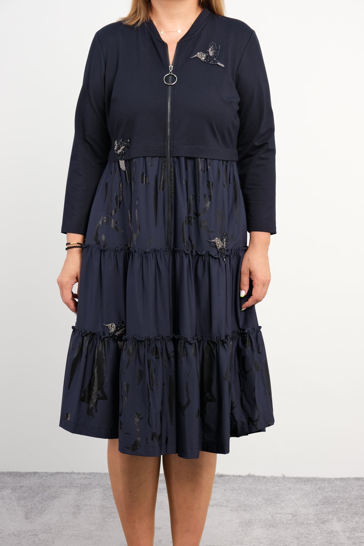 Casual Dresses-Dark Blue