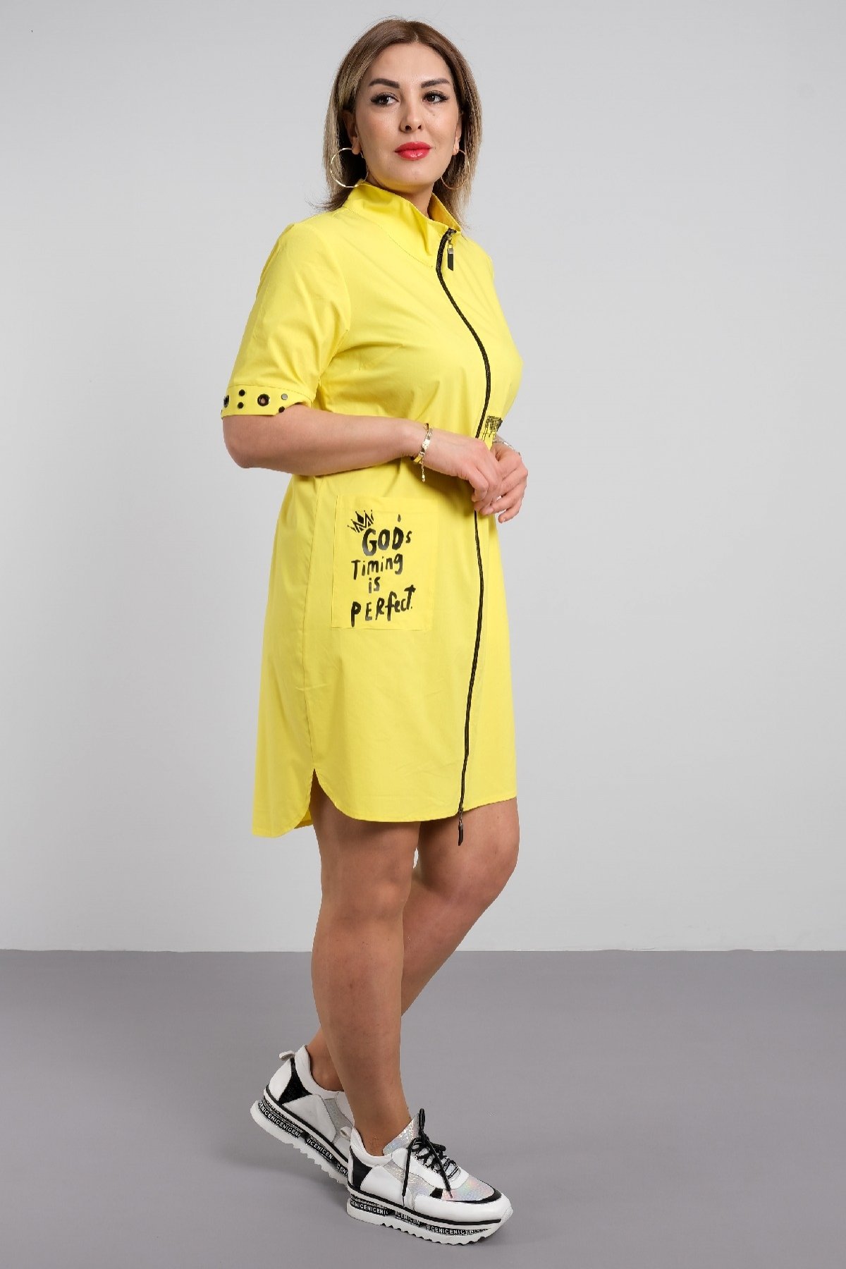 Casual Dresses-Yellow
