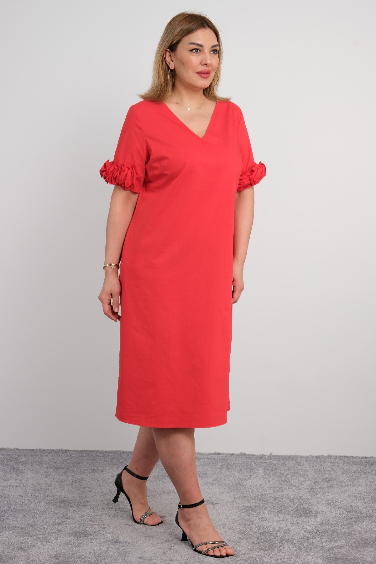 Casual Dresses-Red