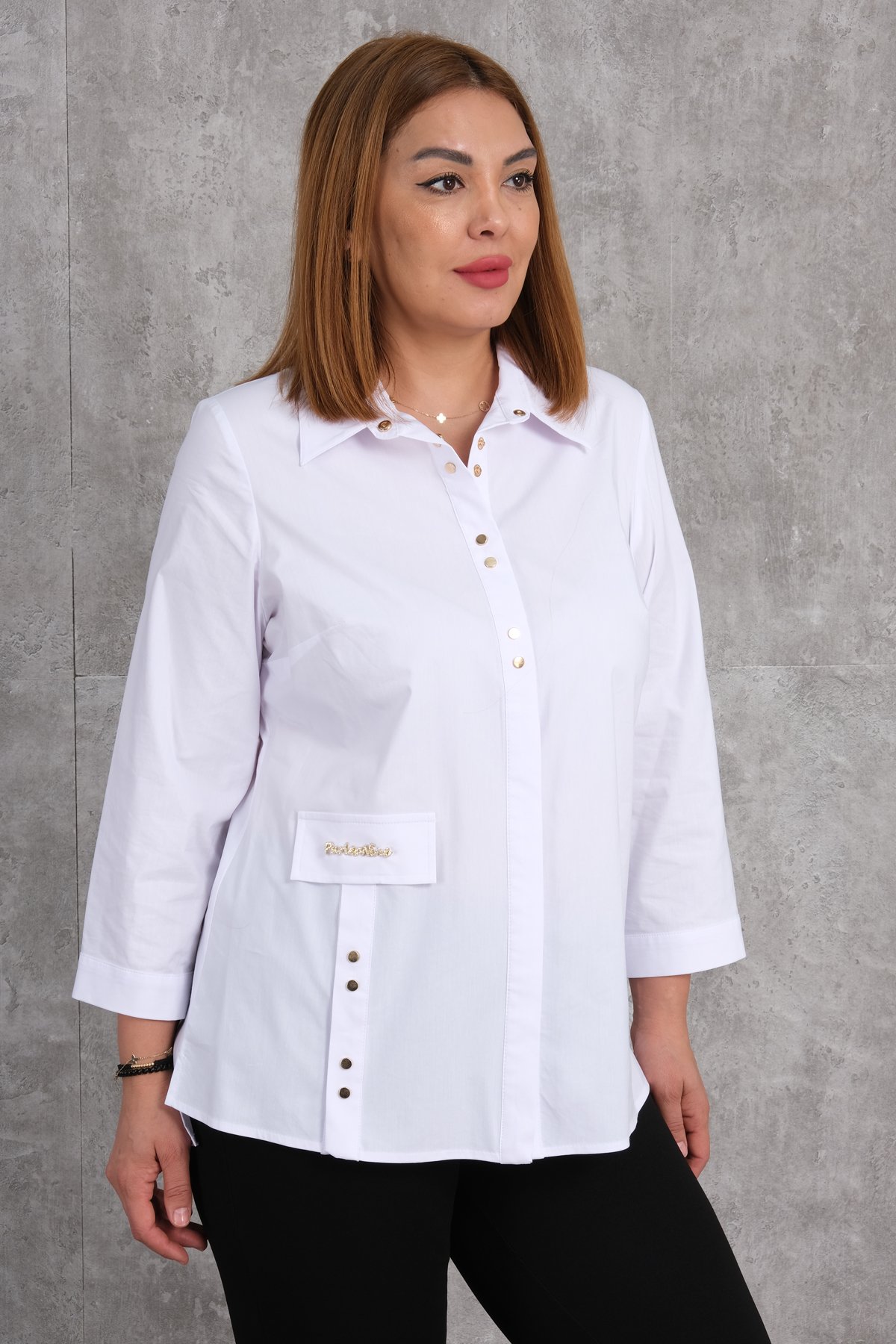 Super Plus Size Shirt-White