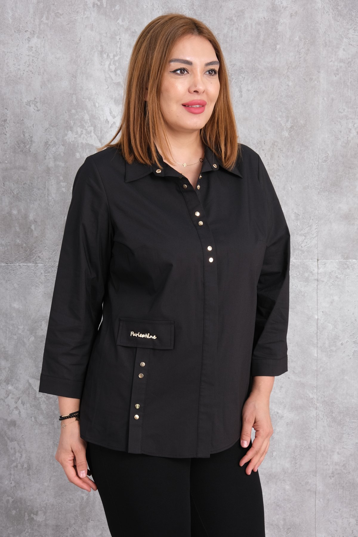 Super Plus Size Shirt-Black