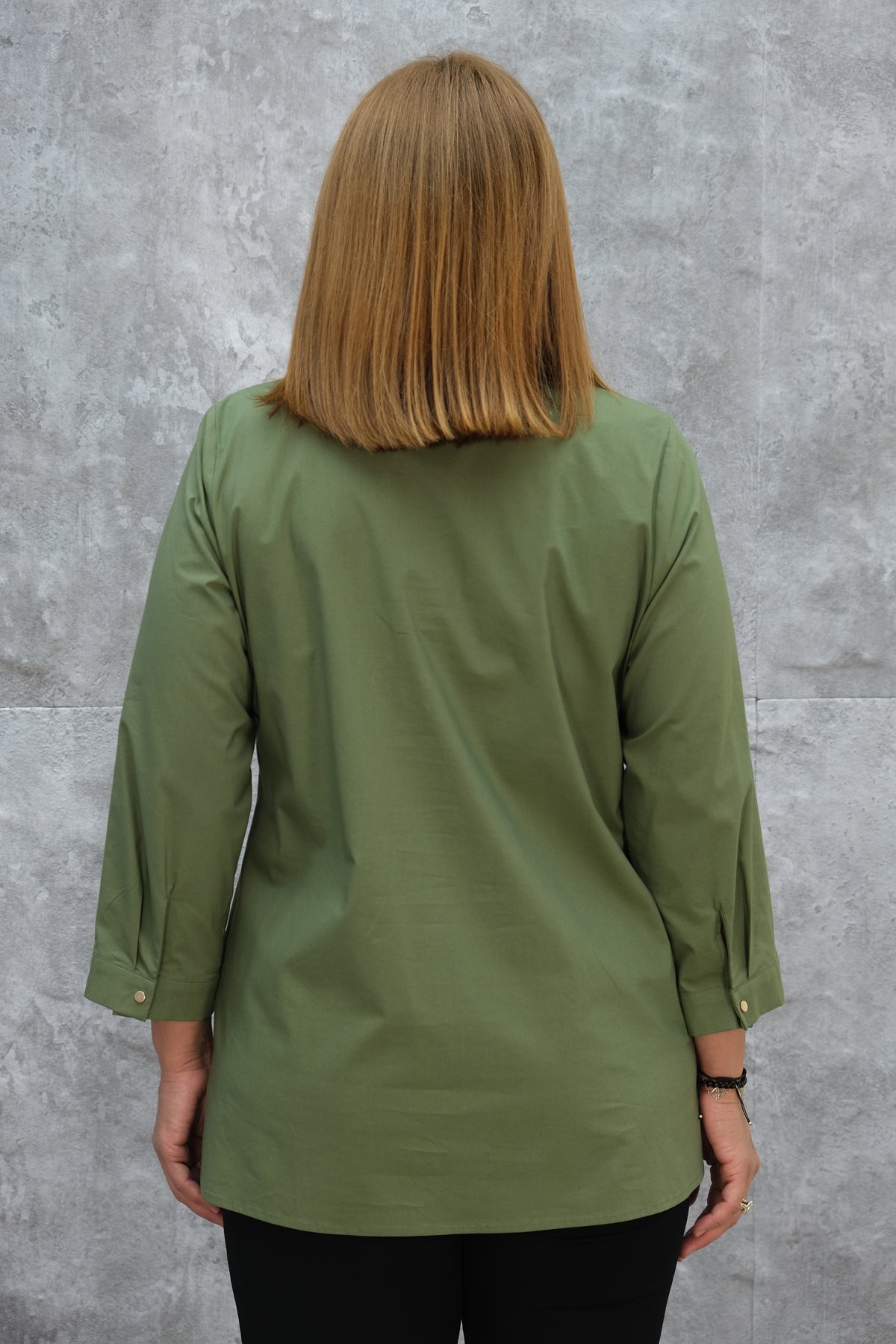 Super Plus Size Shirt-Khaki