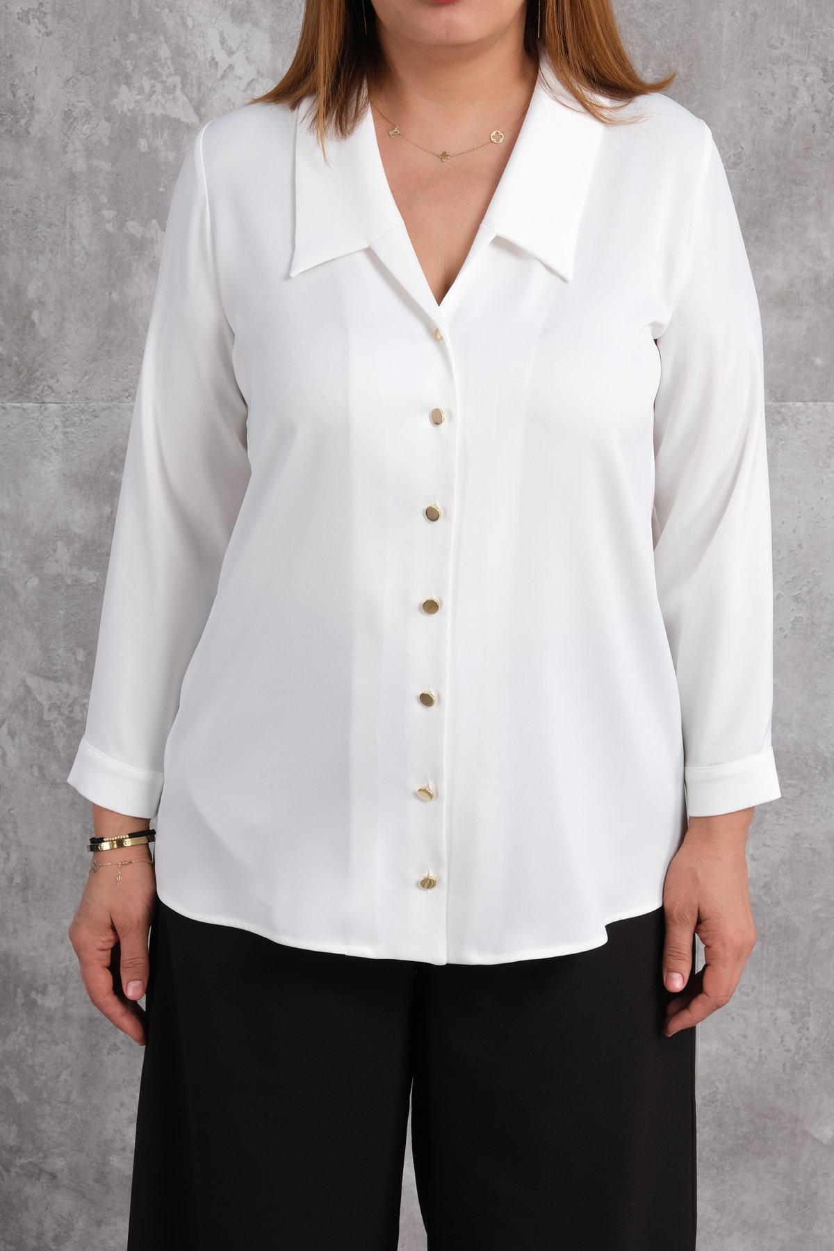 Super Plus Size Blouse-White