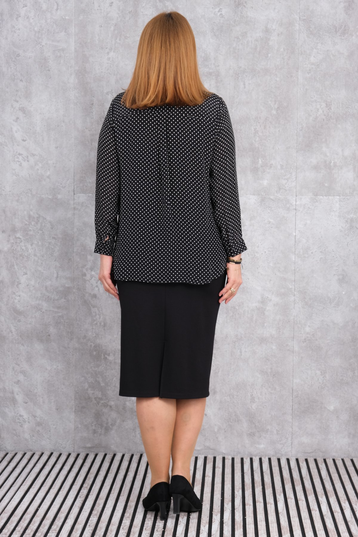 Plus Size Two-Piece Set-Black