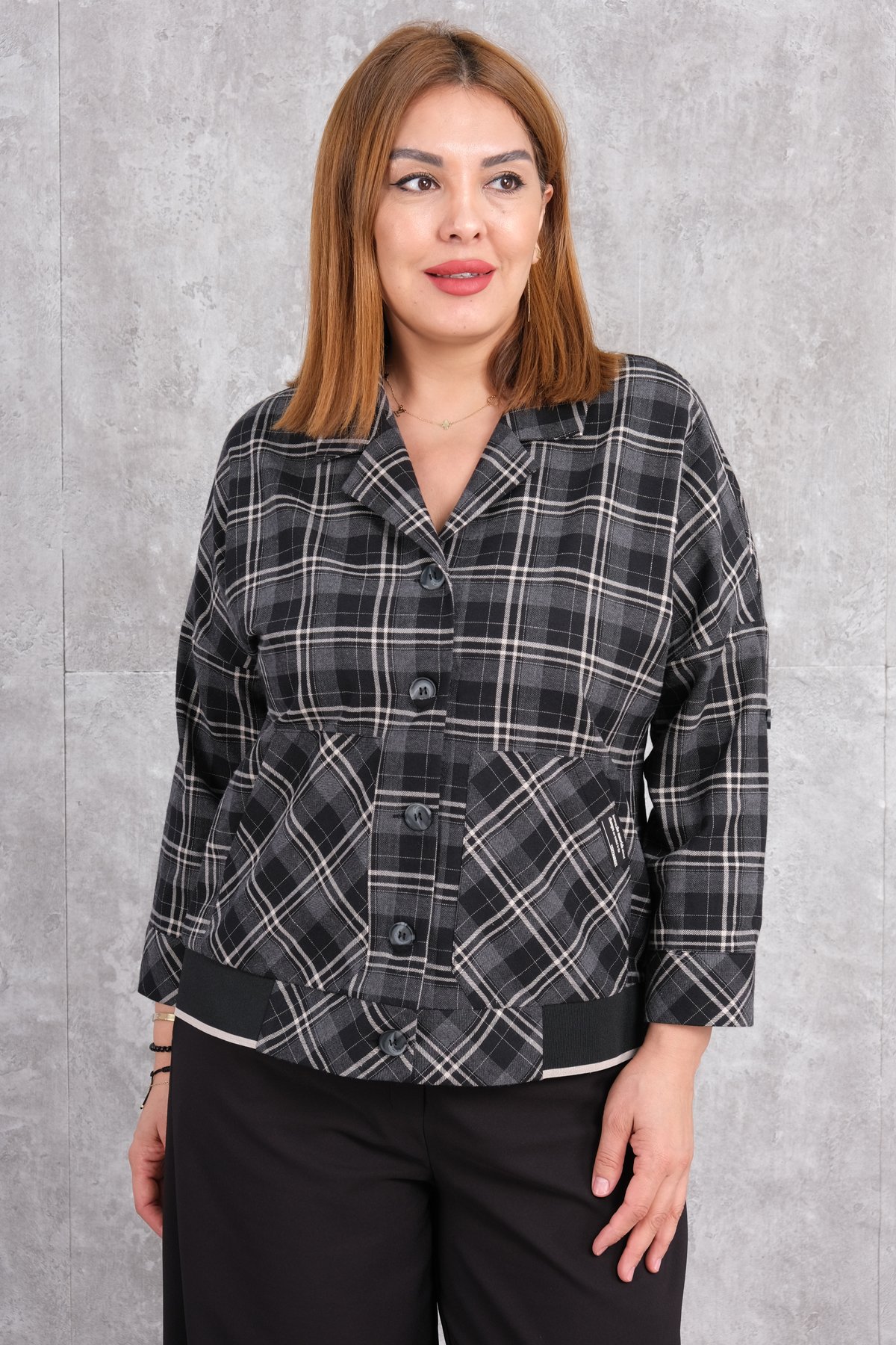 Super Plus Size Jacket-Black