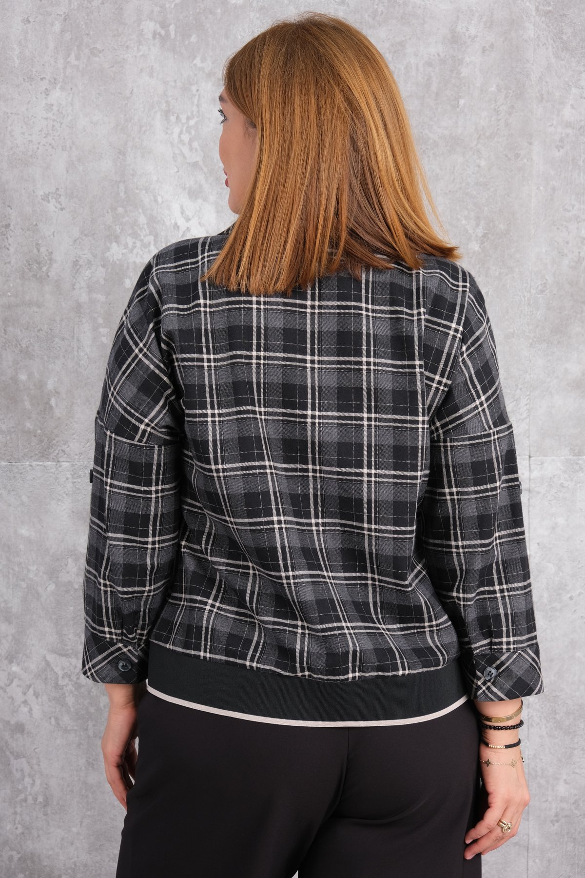 Super Plus Size Jacket-Black
