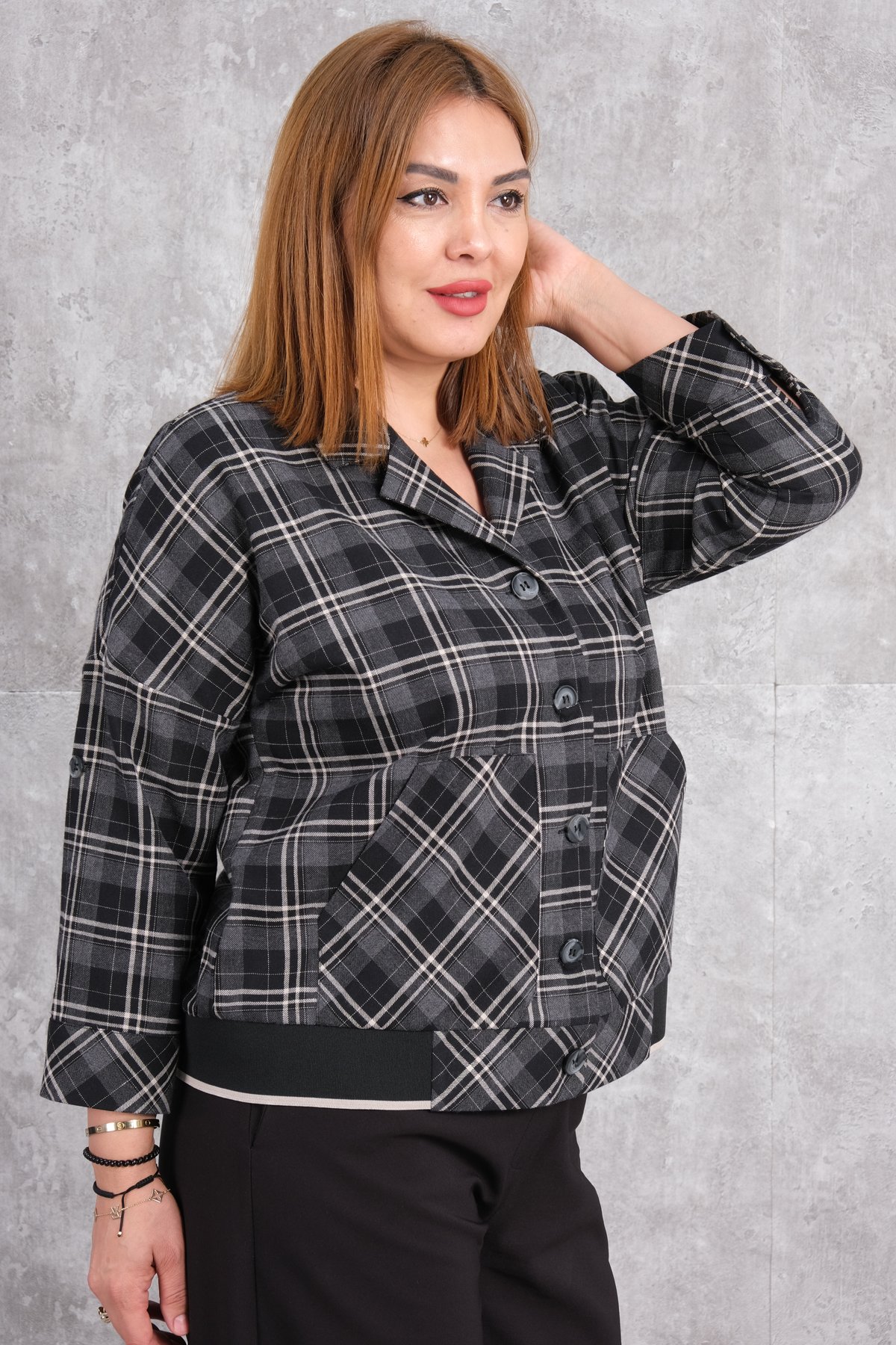 Super Plus Size Jacket-Black